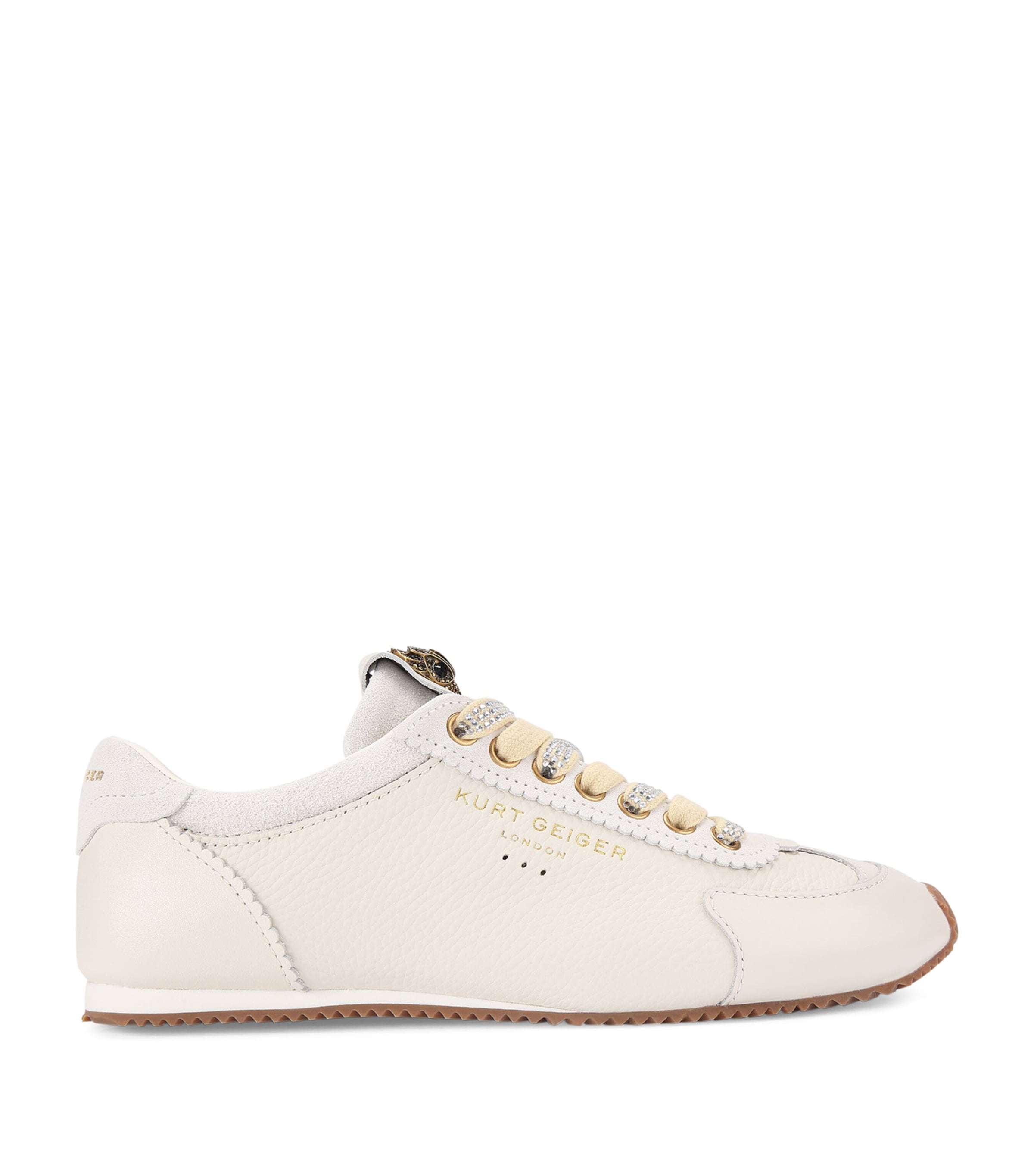 Kurt Geiger London Leather-Suede Islington Sneakers Bone/comb Image 1