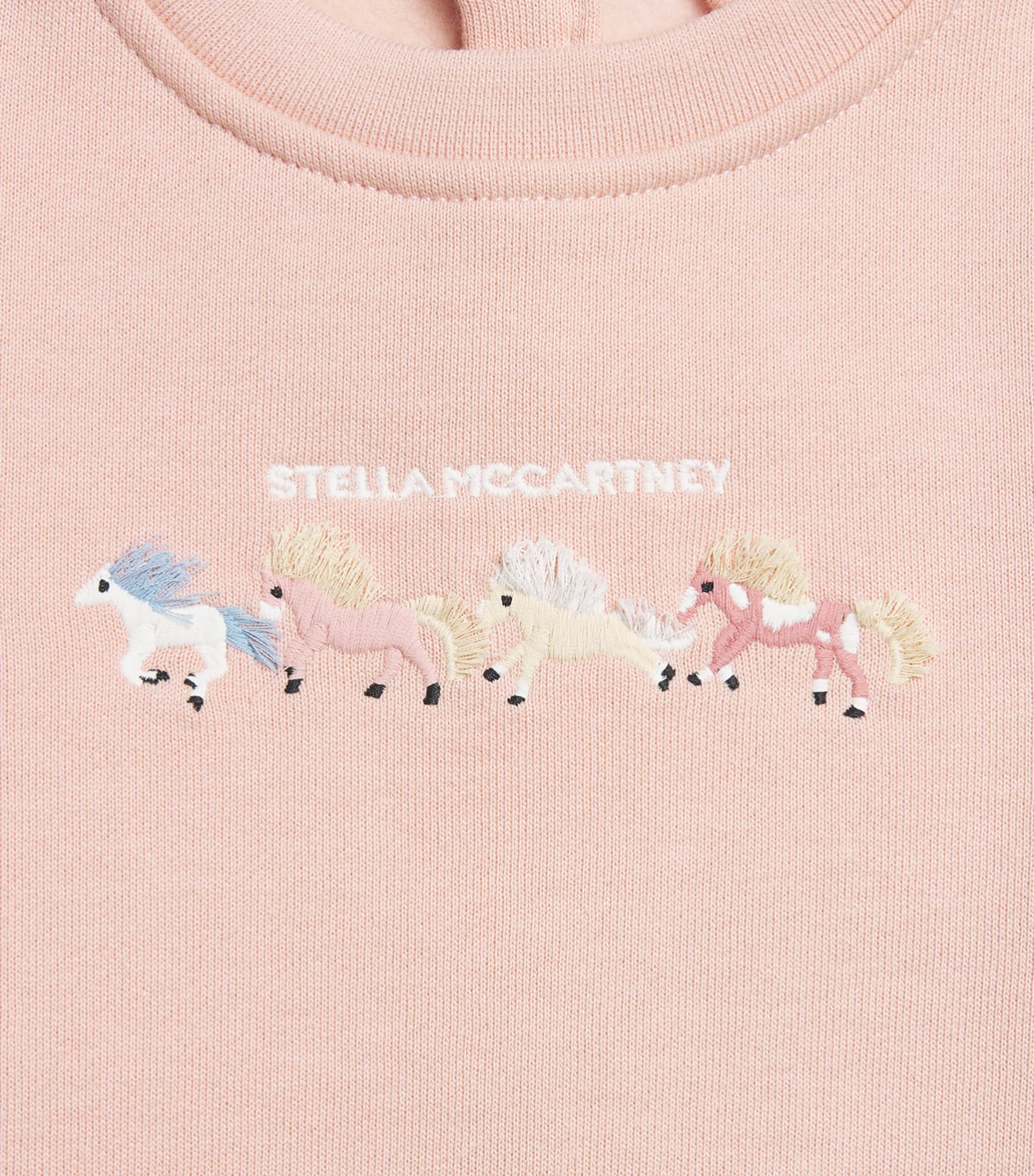 Stella McCartney Kids Embroidered Horse Sweatshirt (6-36 Months) Rosa Image 3