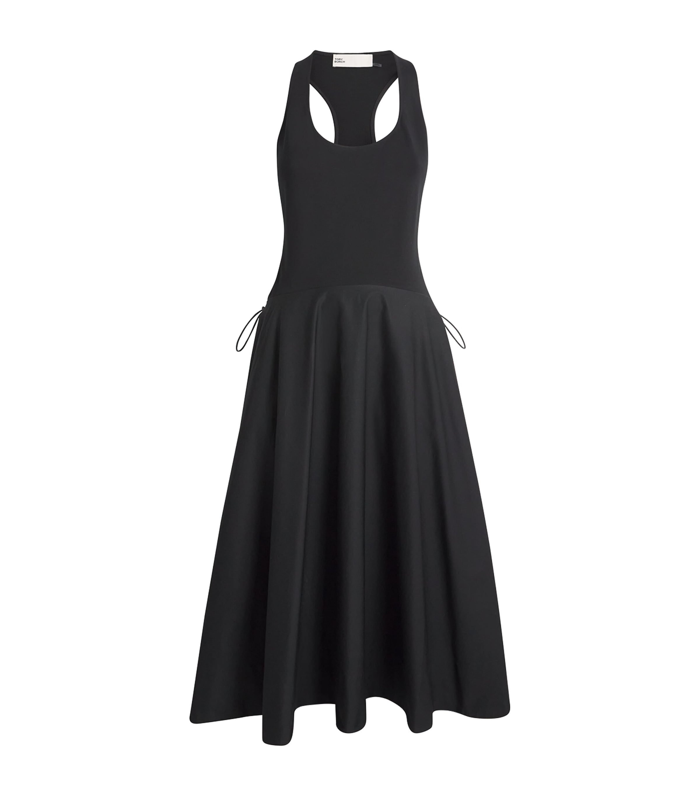 Tory Burch Racerback Tank Midi Dress In Black