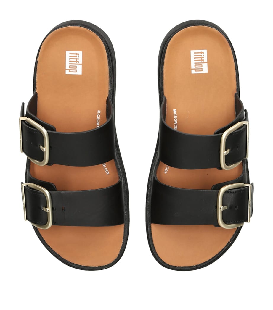 FitFlop Leather Gen-Ff Slides Black Image 4
