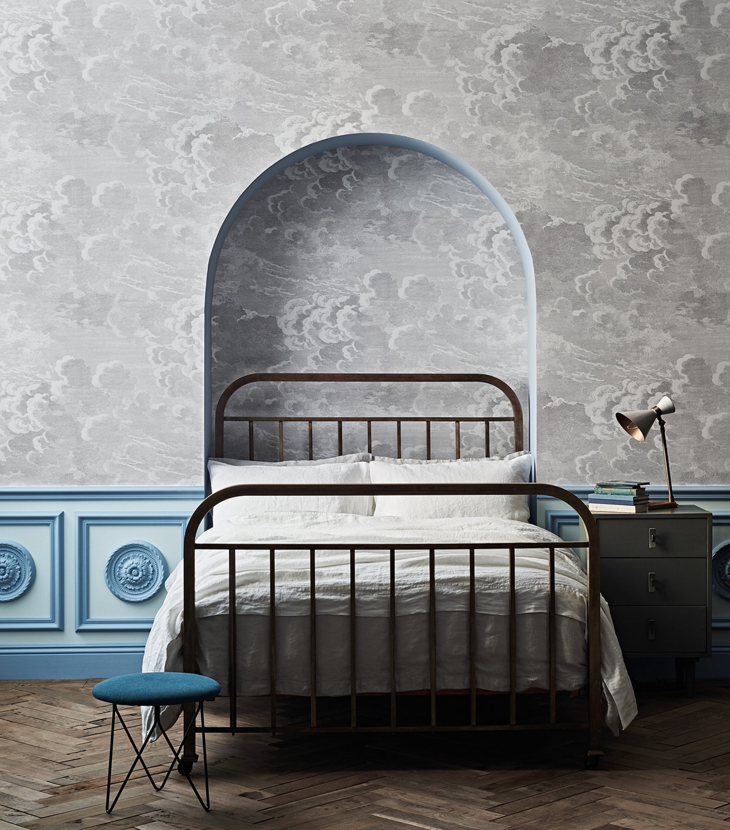 x Fornasetti Set of 2 Nuvolette Wallpaper Rolls SOOT & SNOW Image 4