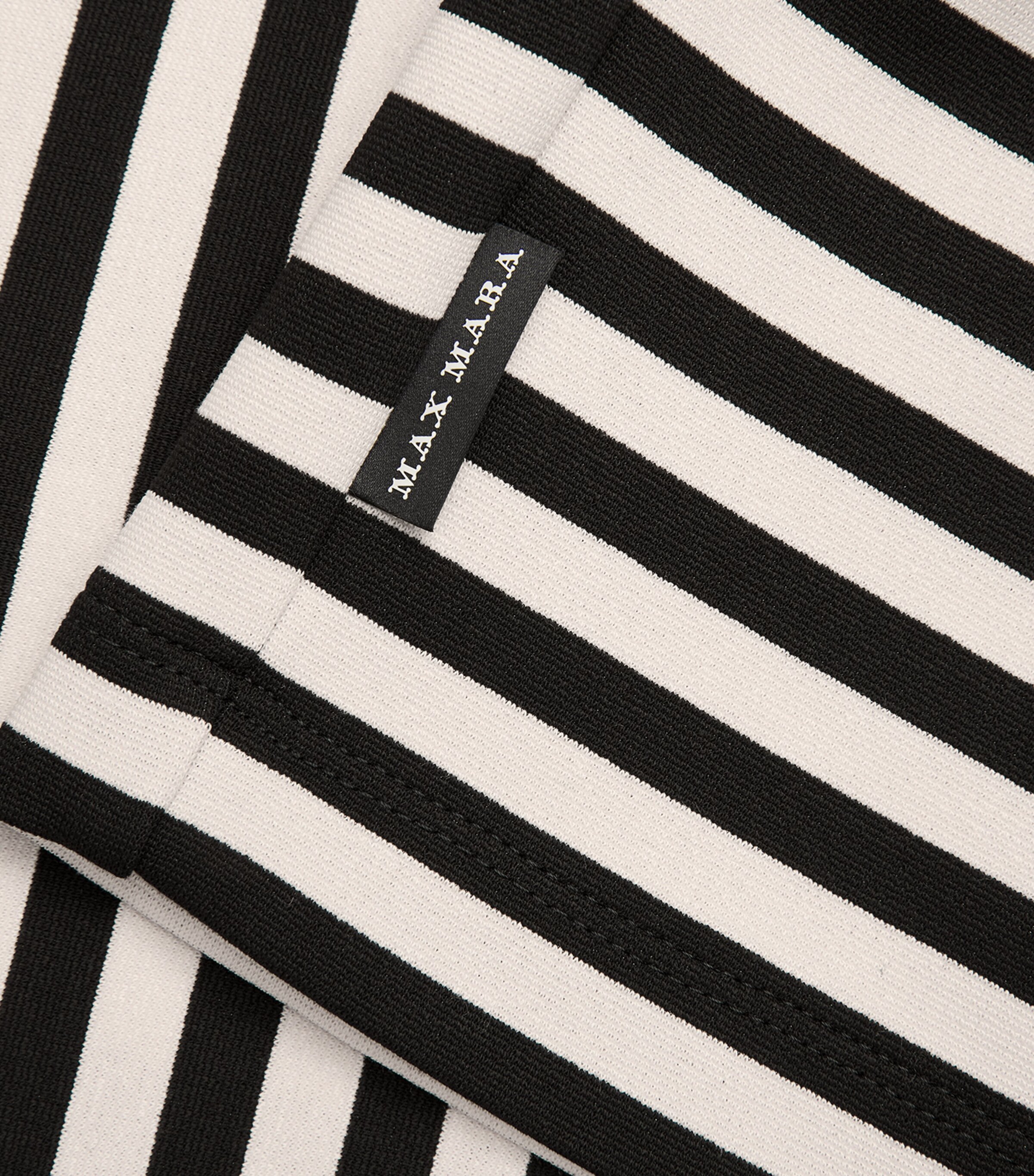 Max Mara Womens Striped Peirak T-Shirt Black White Image 5