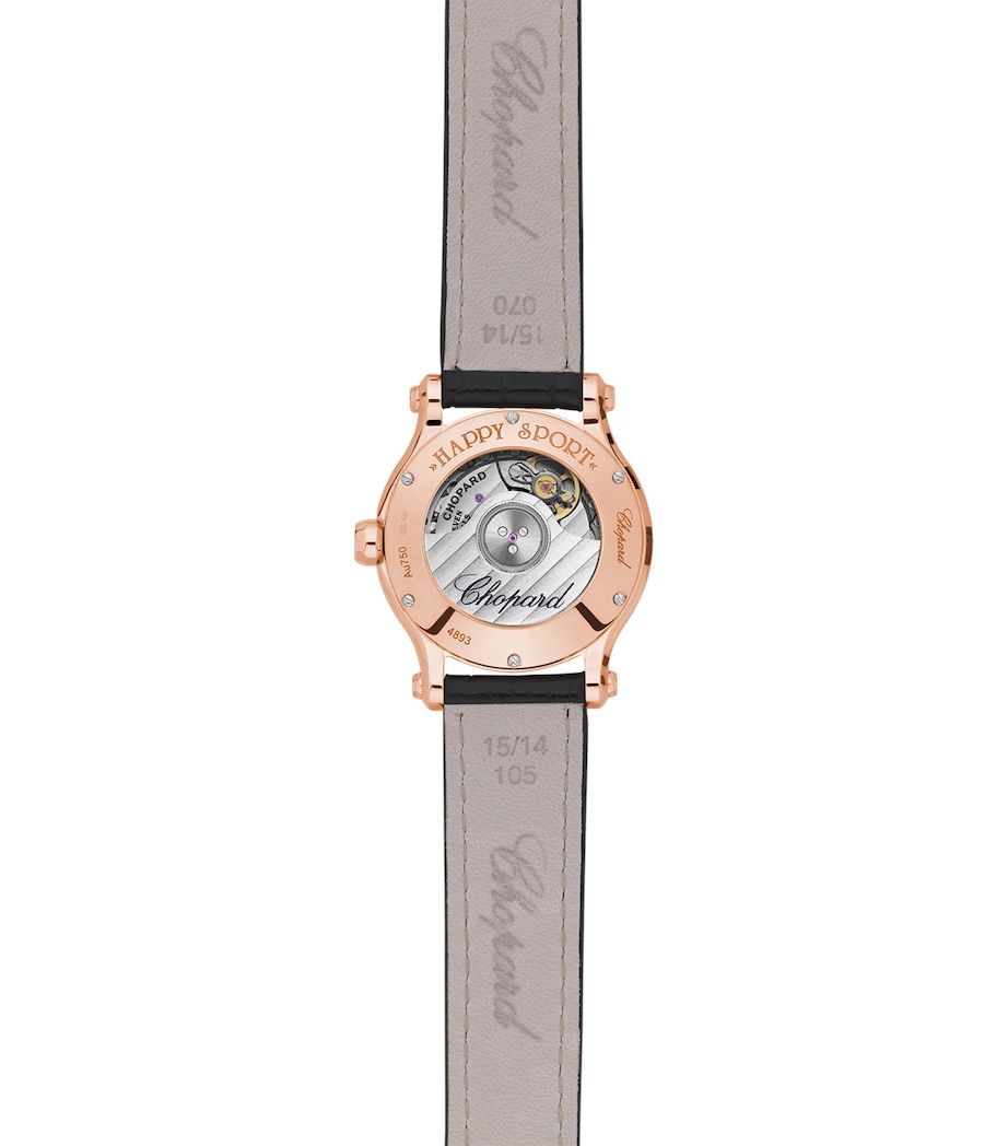 Rose Goldand Diamond Happy Sport Watch 30mm 18K ROSE GOLD Image 4