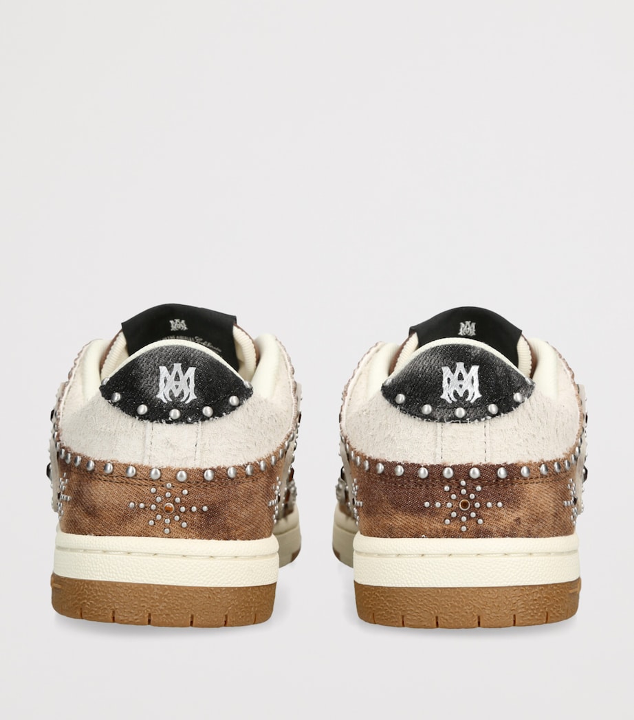 Embellished Skel Top Low Sneakers TAN COMB Image 2
