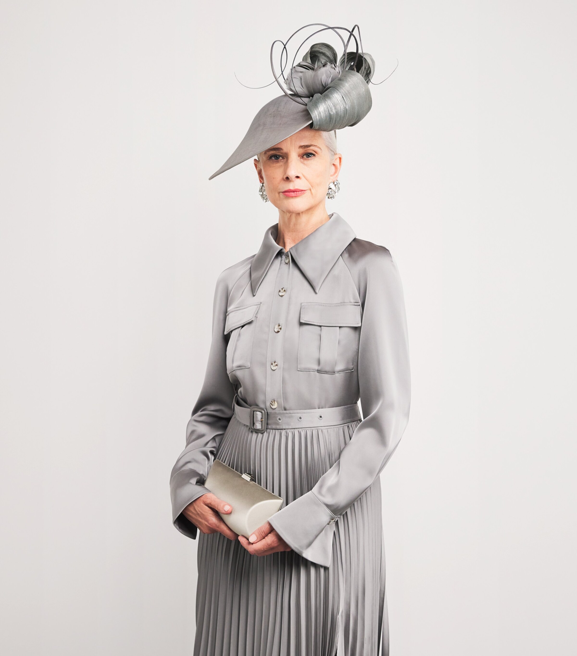 Silver With A Twist Hat Fascinator SILVER Image 1