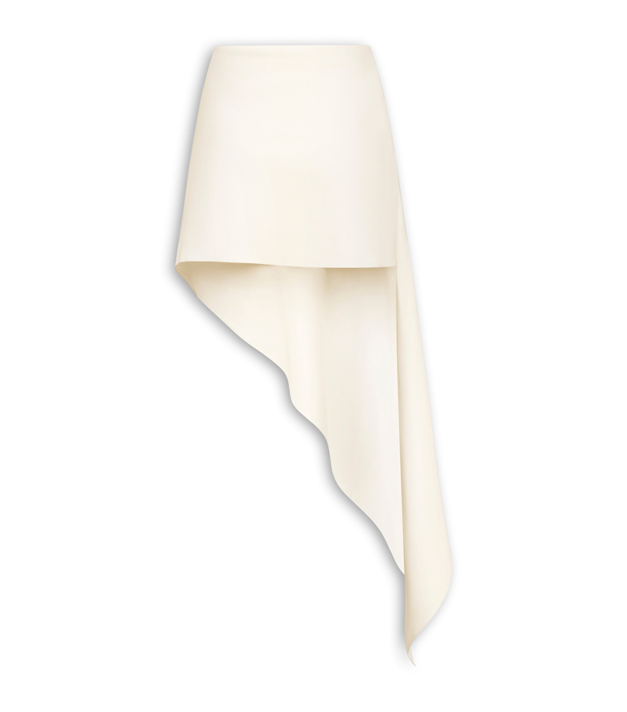 Alaïa Womens Asymmetric Pointed Skirt Ivoire Image 2