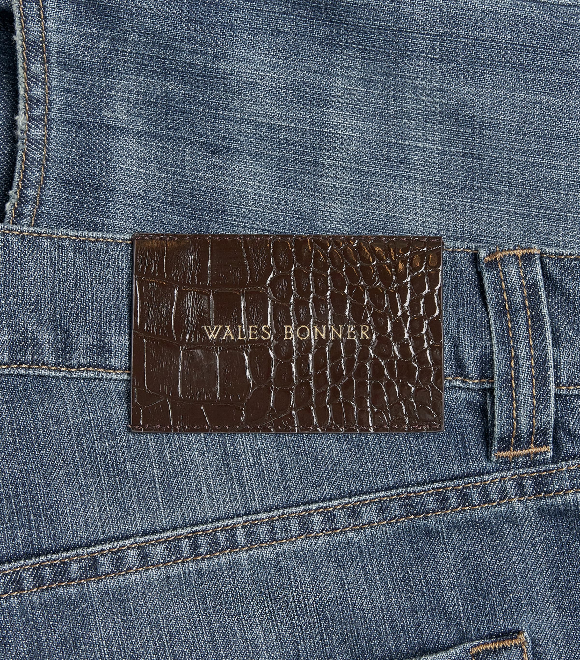 Frayed-Hem Straight Jeans BLUE VINTAGE WASH Image 5