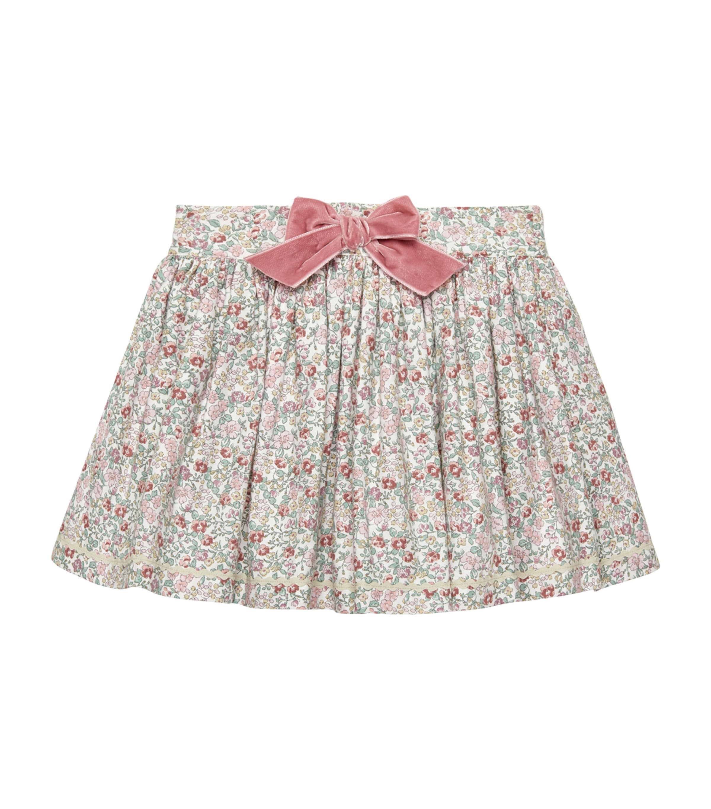 Trotters Kids' Cotton Arabella Ric Rac Skirt In Pink