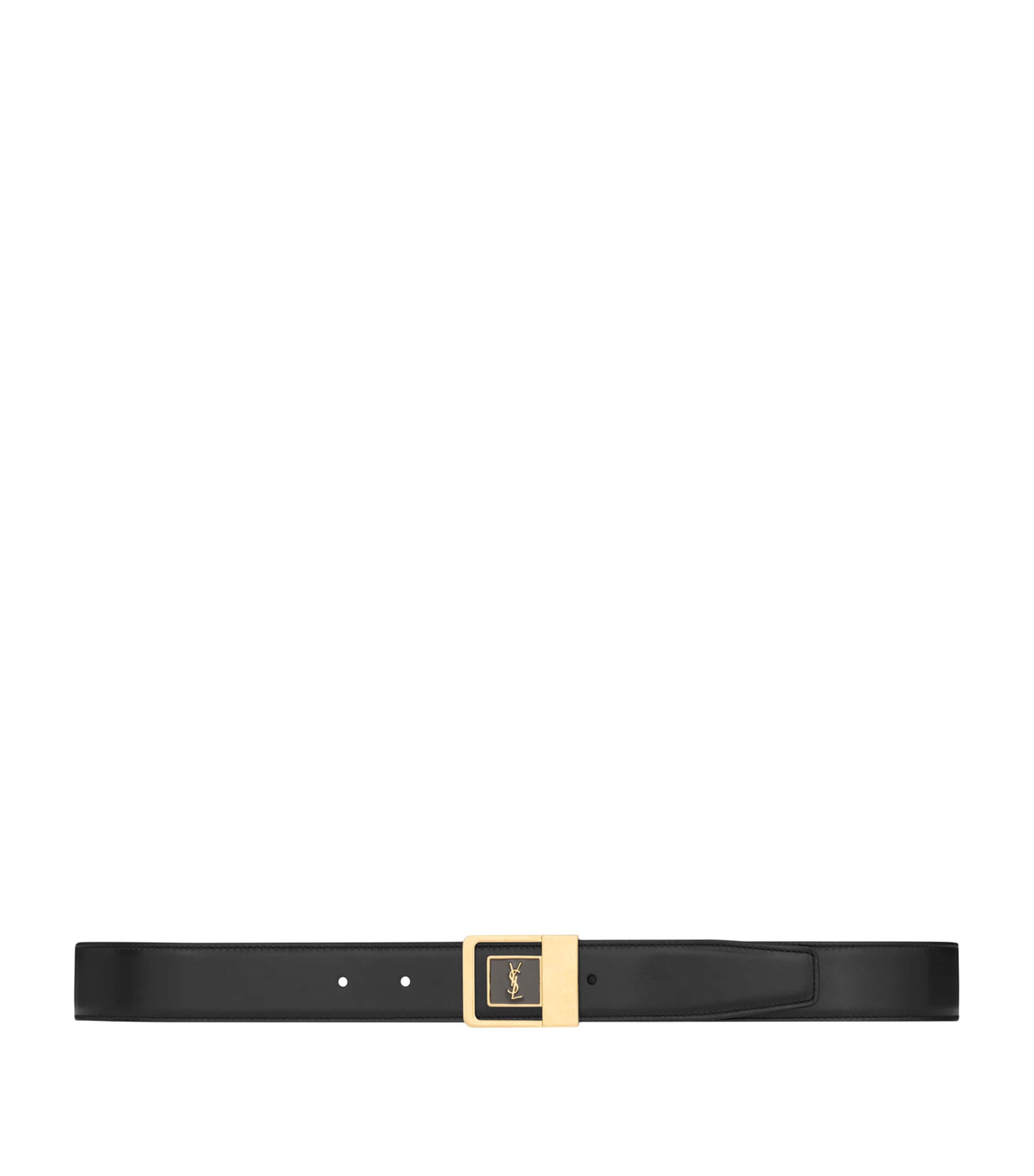 Saint Laurent Leather Logo Belt Image 1