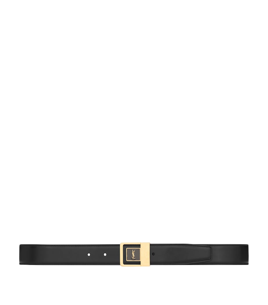 Saint Laurent Leather Logo Belt Image 1