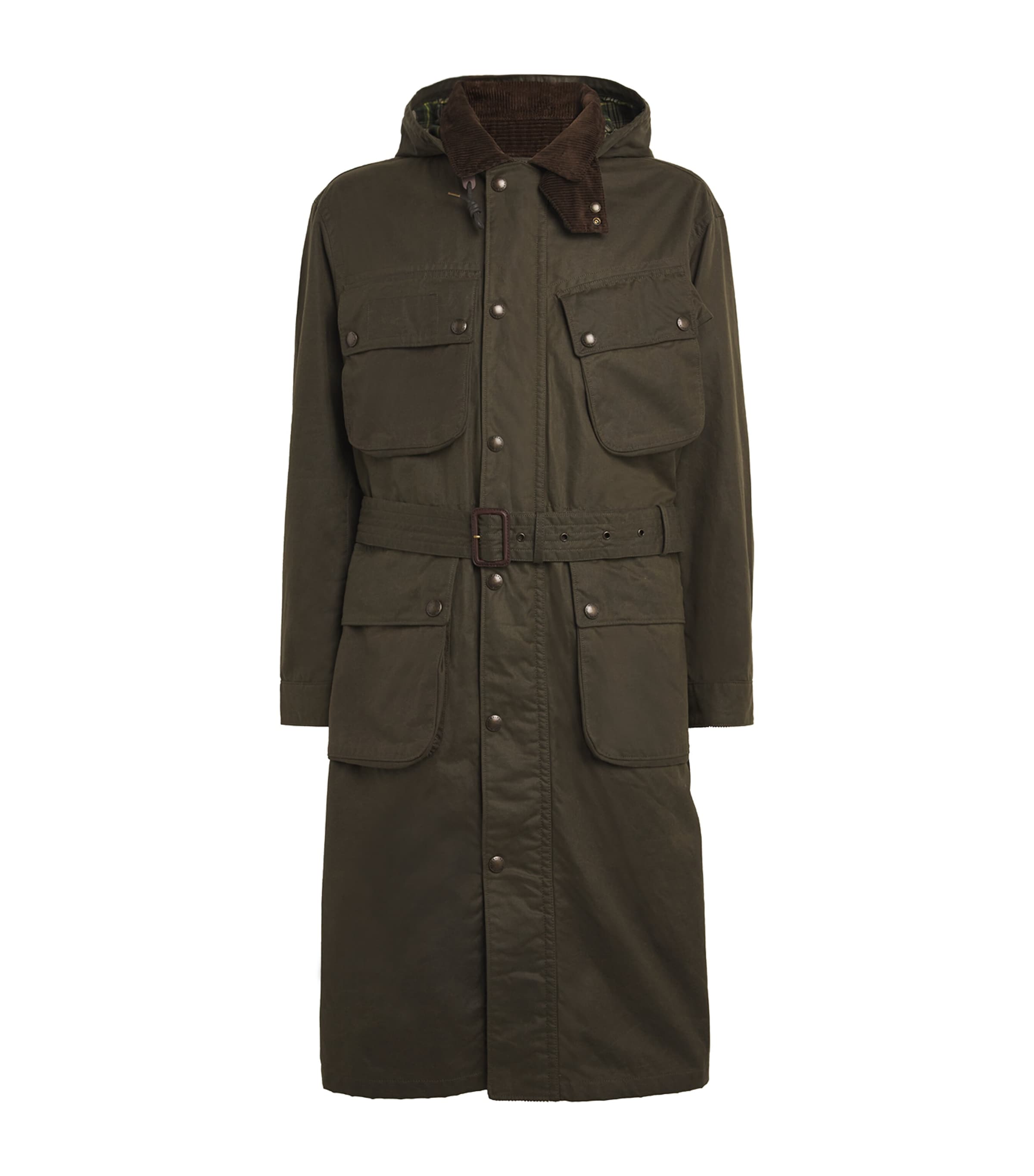 Polo Ralph Lauren Antique Waxed Overcoat In Green