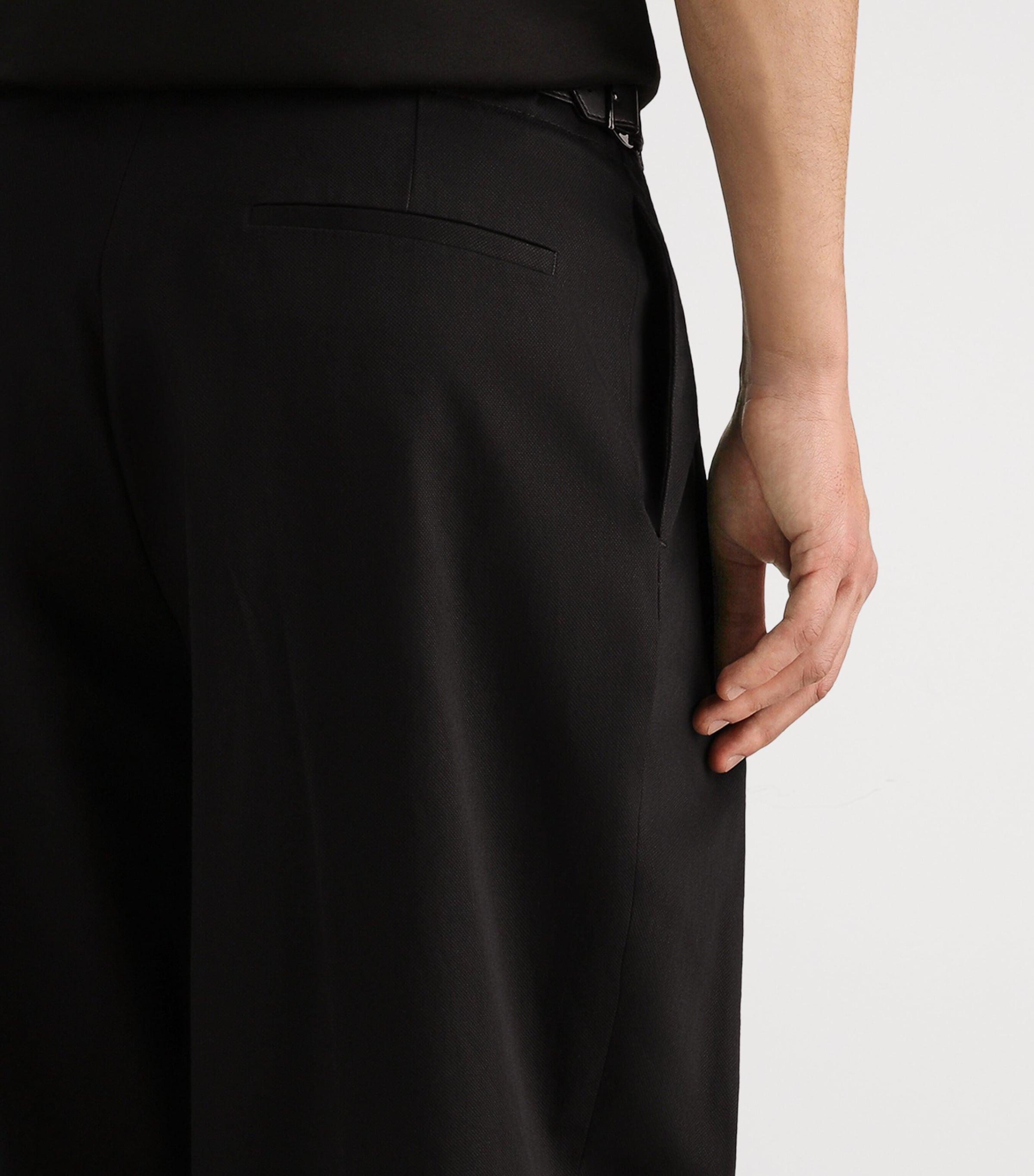 Dolce&Gabbana Mens Wide-Leg Trousers Black Image 5