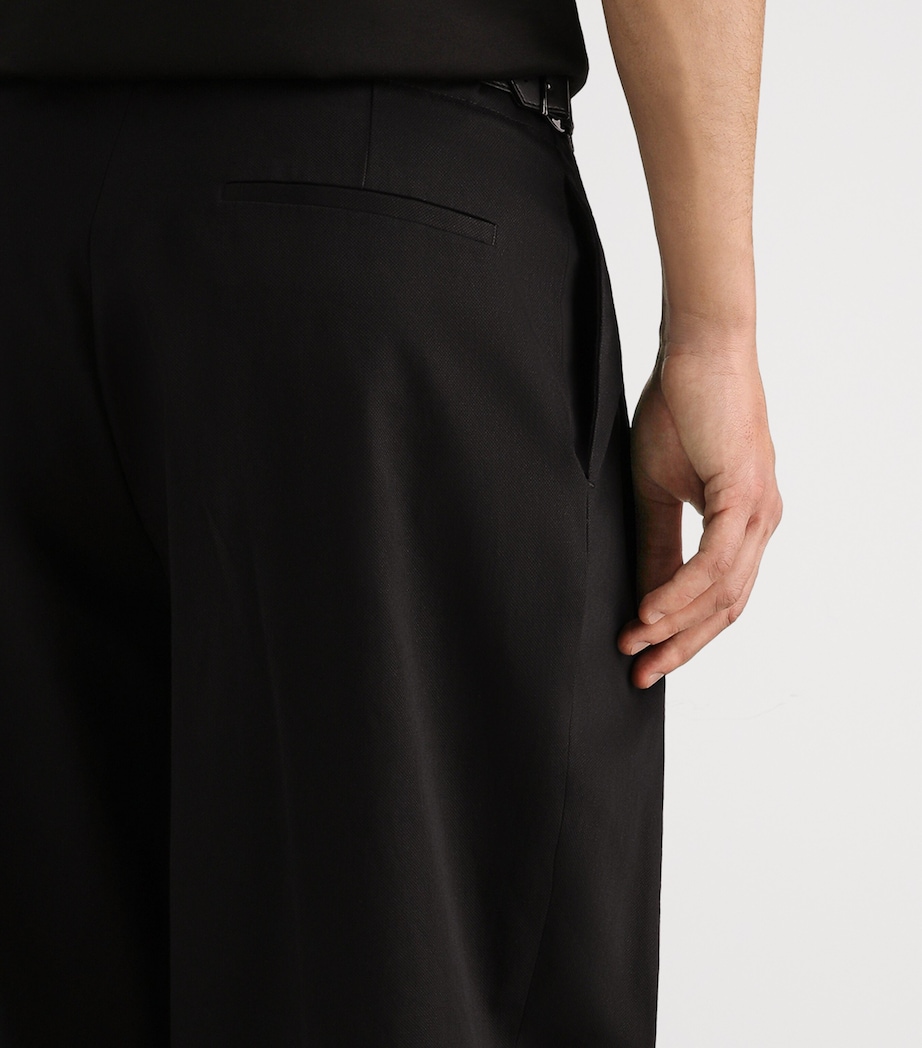 Dolce&Gabbana Mens Wide-Leg Trousers Black Image 5