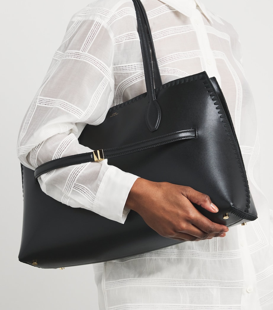 Leather Lounge Tote Bag 001 BLACK Image 2