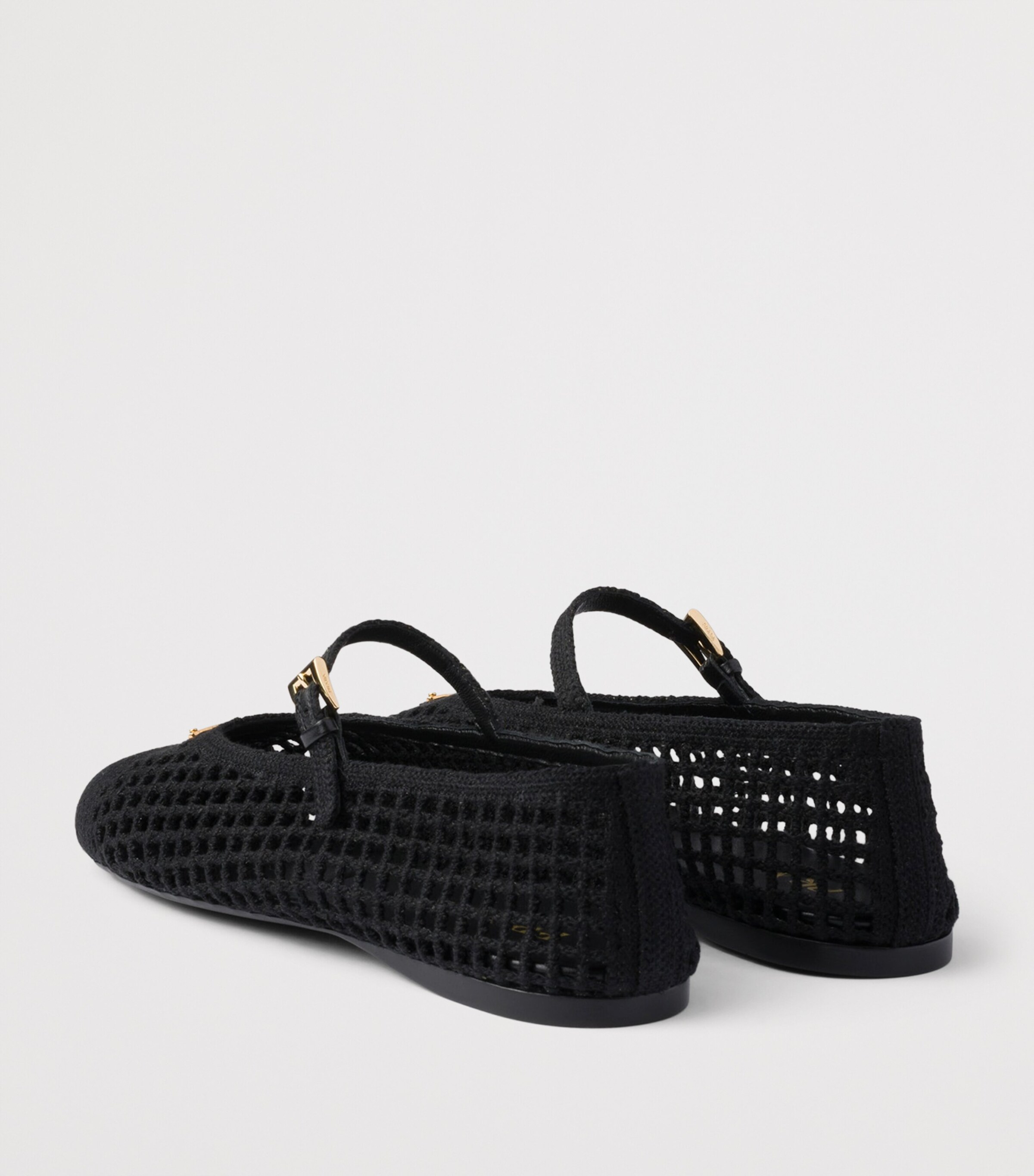 Prada Crochet Ballet Flats Black Image 4