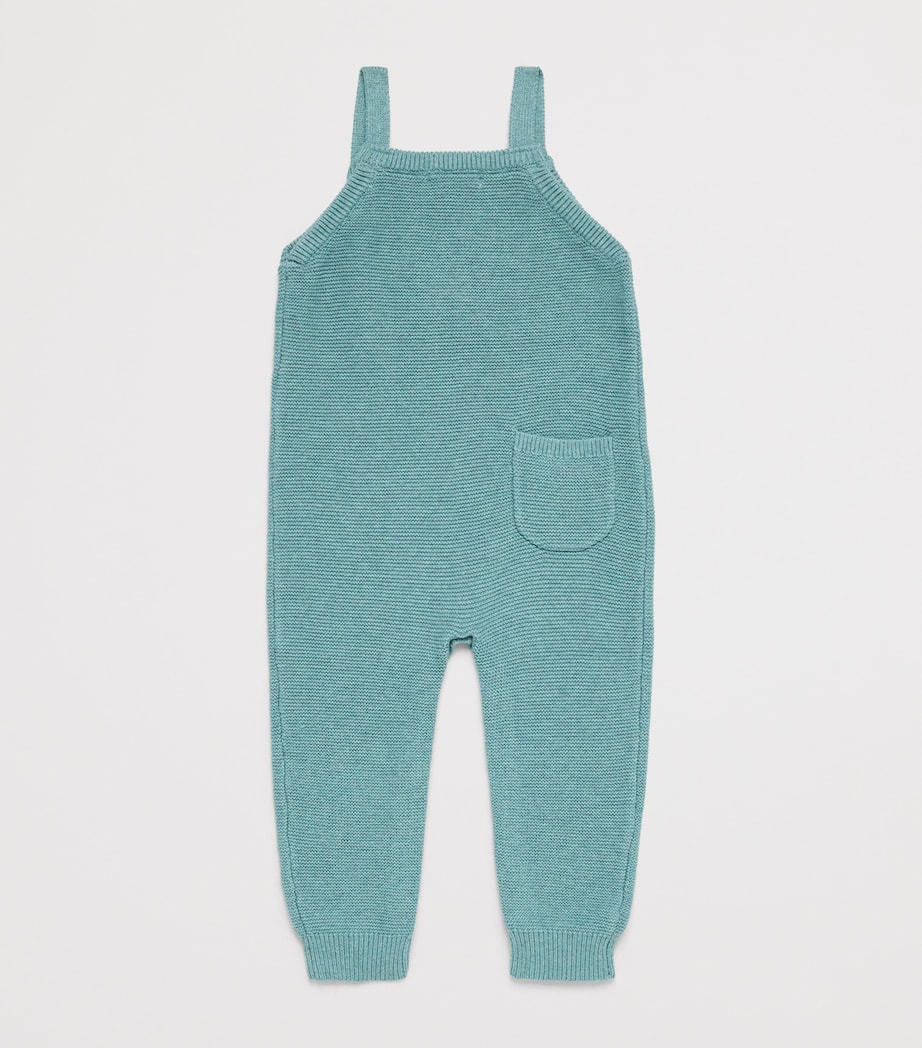 Organic Cotton-Wool Playsuit (0-18 Months) PEA GREEN MELANGE Image 2