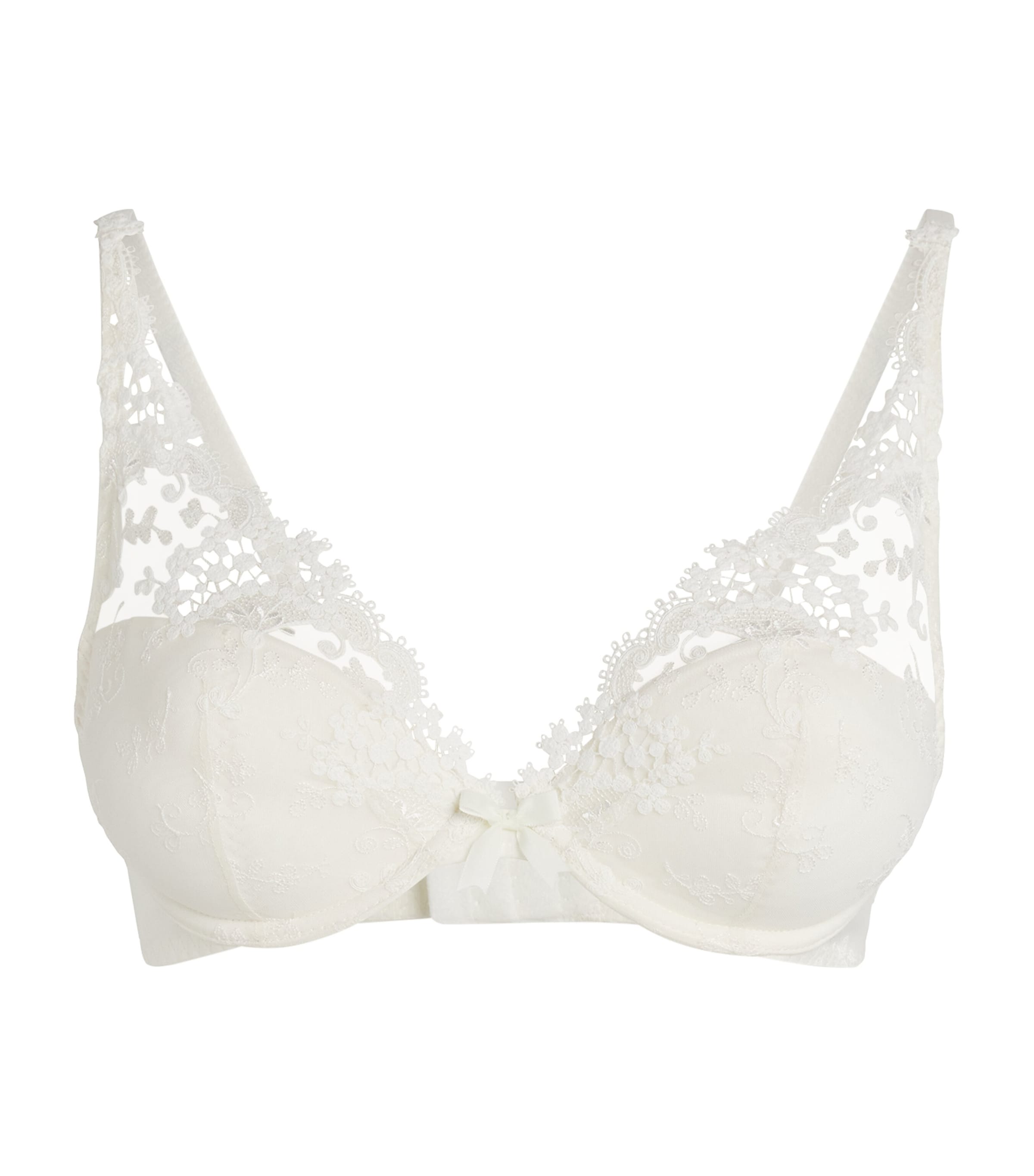 Simone Perele Lace-trim Wish Push-up Bra In Ivory