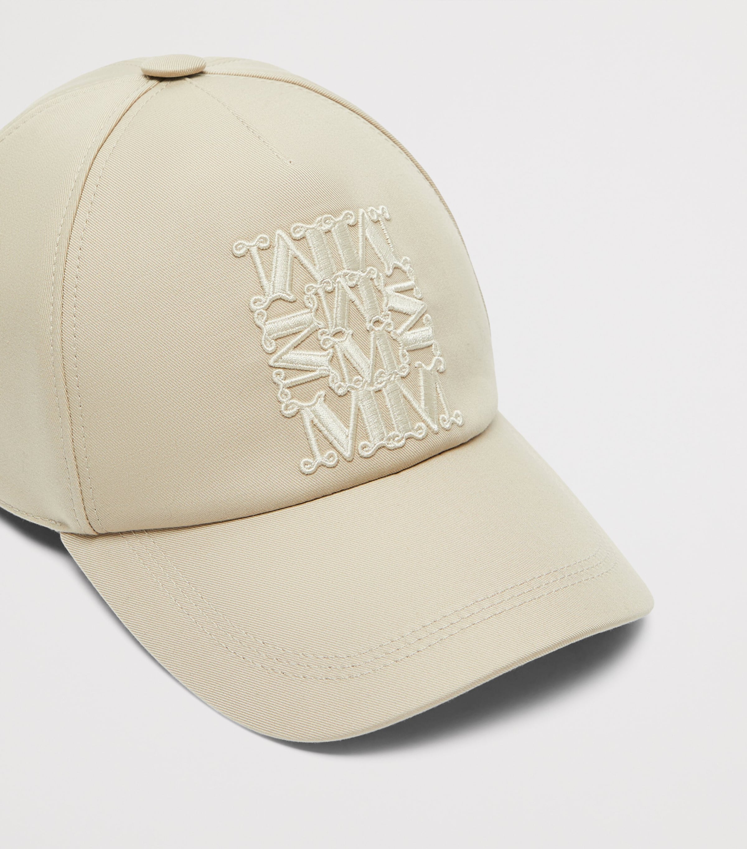 Max Mara Water-Repellent Monogram Baseball Cap Stone Image 2