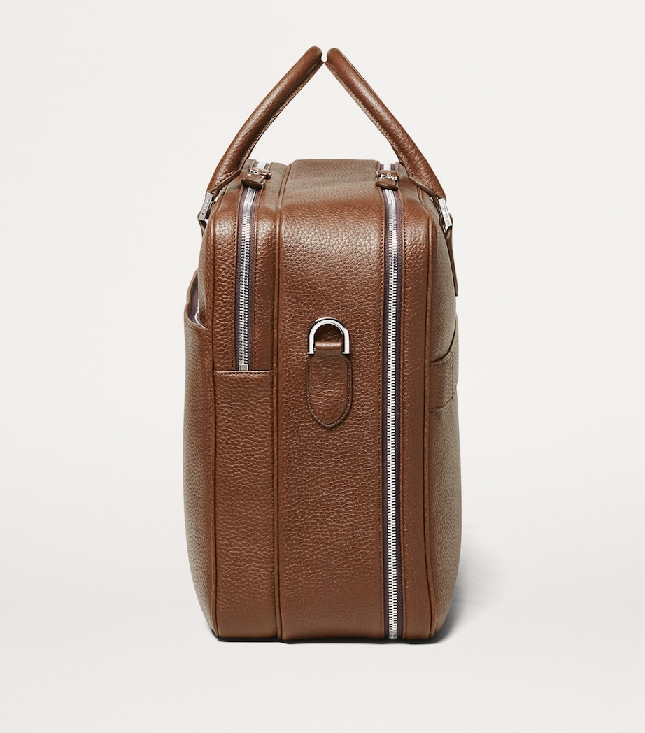 Leather 48 Hour Mount Street Travel Bag TOBACCO Image 4