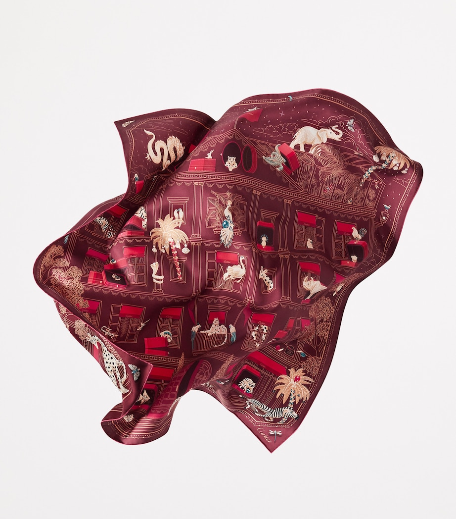 Silk Precious Address Scarf RED Image 2