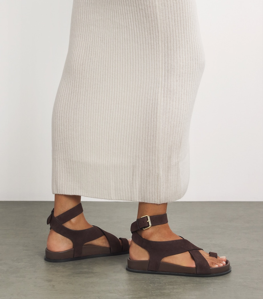 A.EMERY Suede Jalen Sandals Walnut Suede Image 2