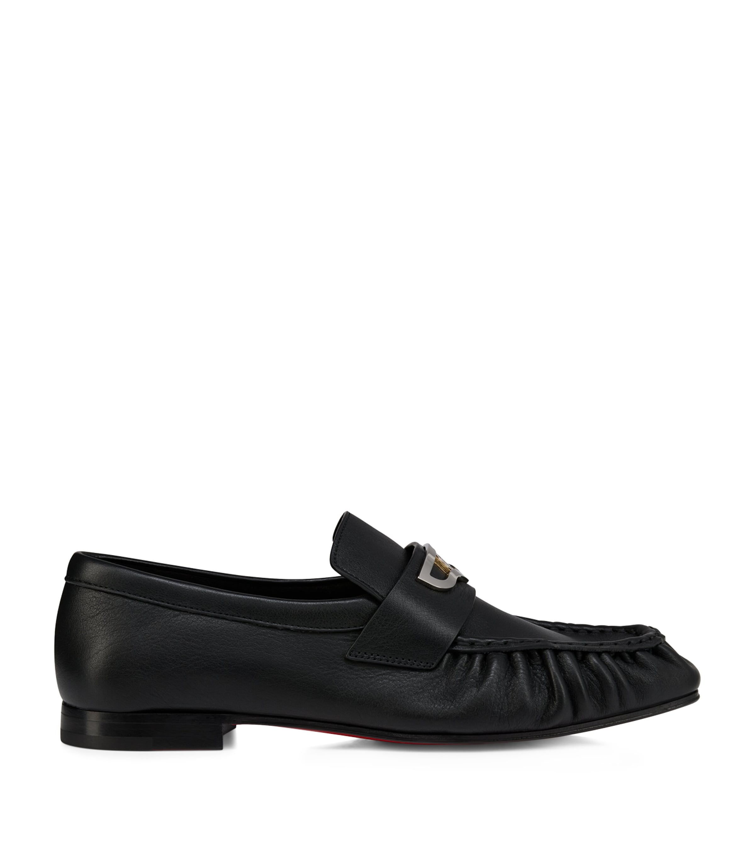 Christian Louboutin Mocallista Leather Loafers In Black