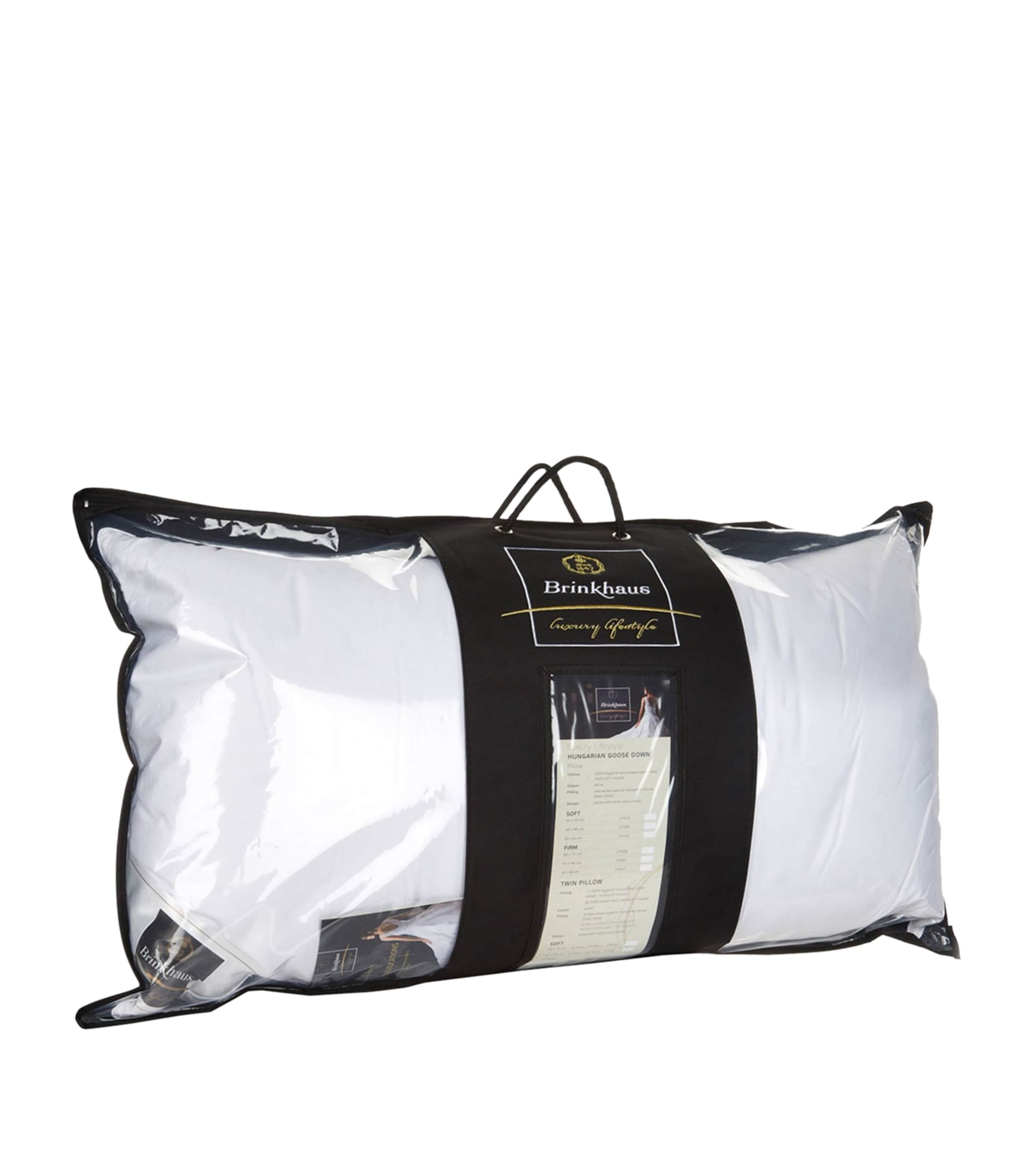 Brinkhaus Hungarian Goose Down Oxford Pillow In White