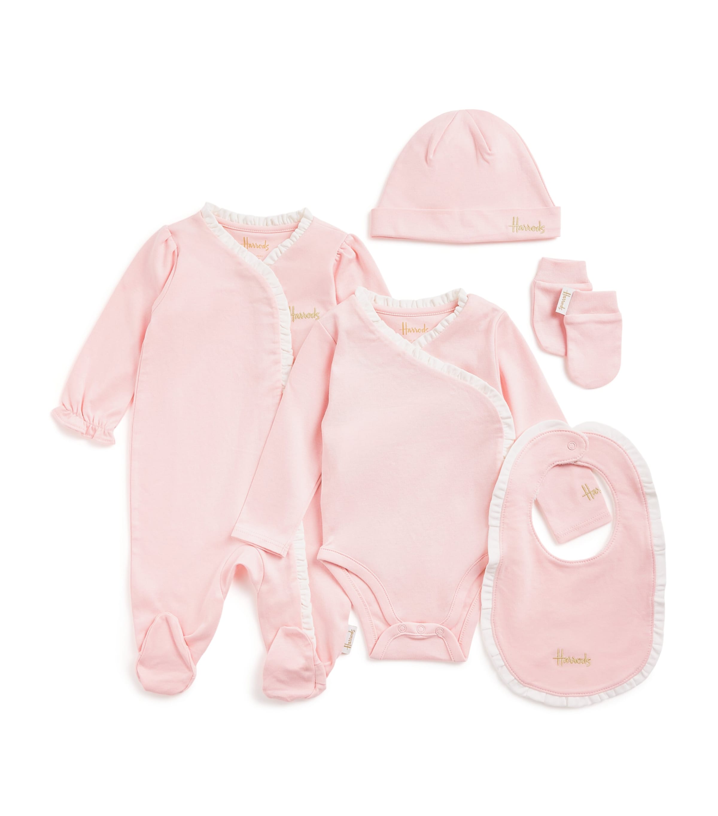 Harrods Pink Pima Cotton Jersey Baby Gift Set (0-18 Months 