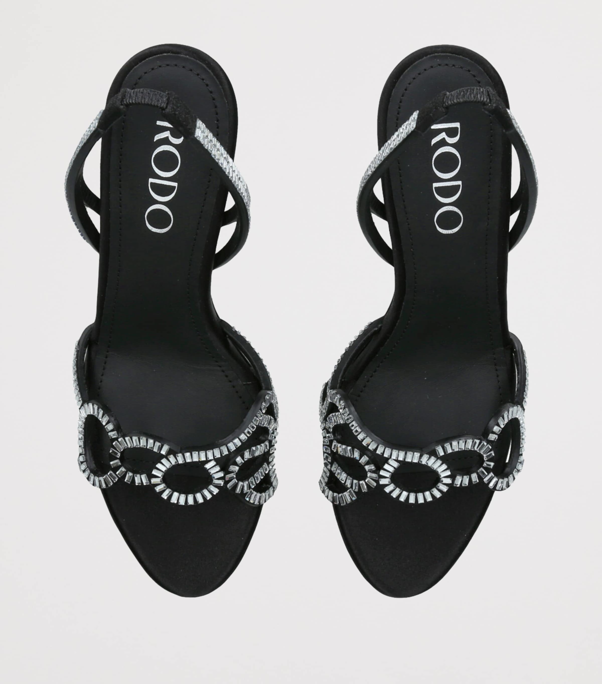 Rodo Embellished Pearle Heeled Sandals 80 Black/comb Image 4