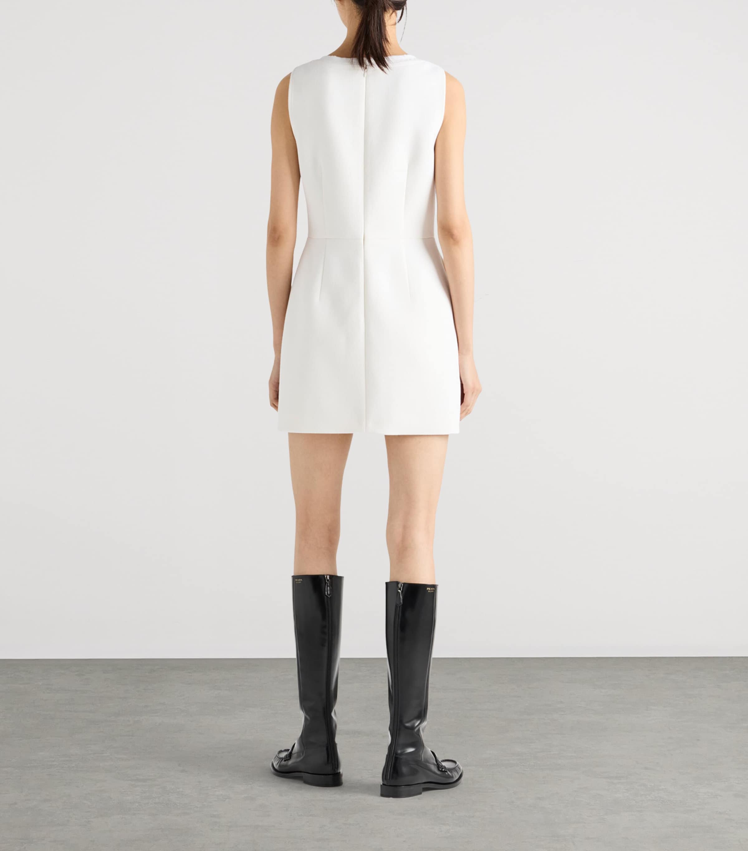 Wool Bow-Detail Mini Dress F0009 Image 5