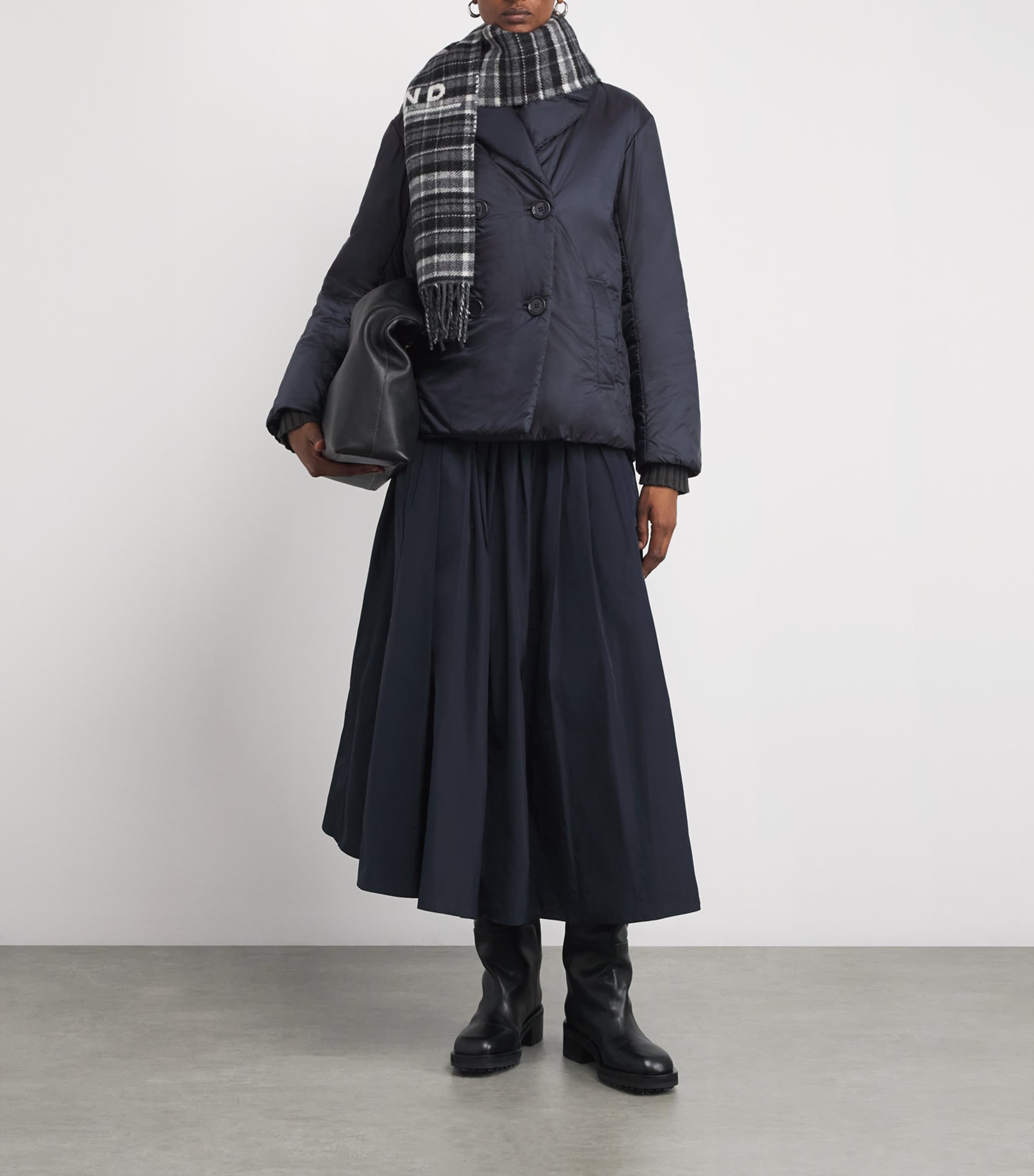 Padded Double-Breasted Jacket MIDNIGHTBLUE Image 2