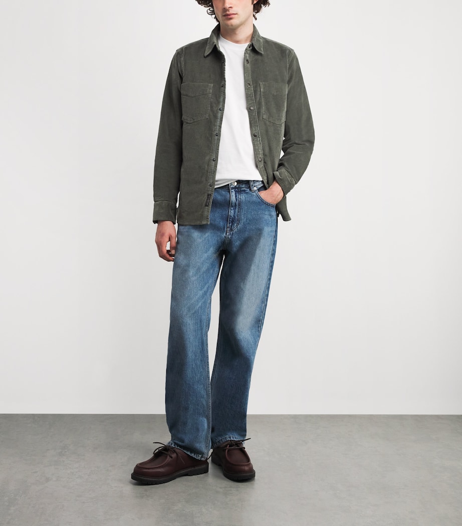 Stretch-Cotton Corduroy CPO Overshirt DKGRN Image 2