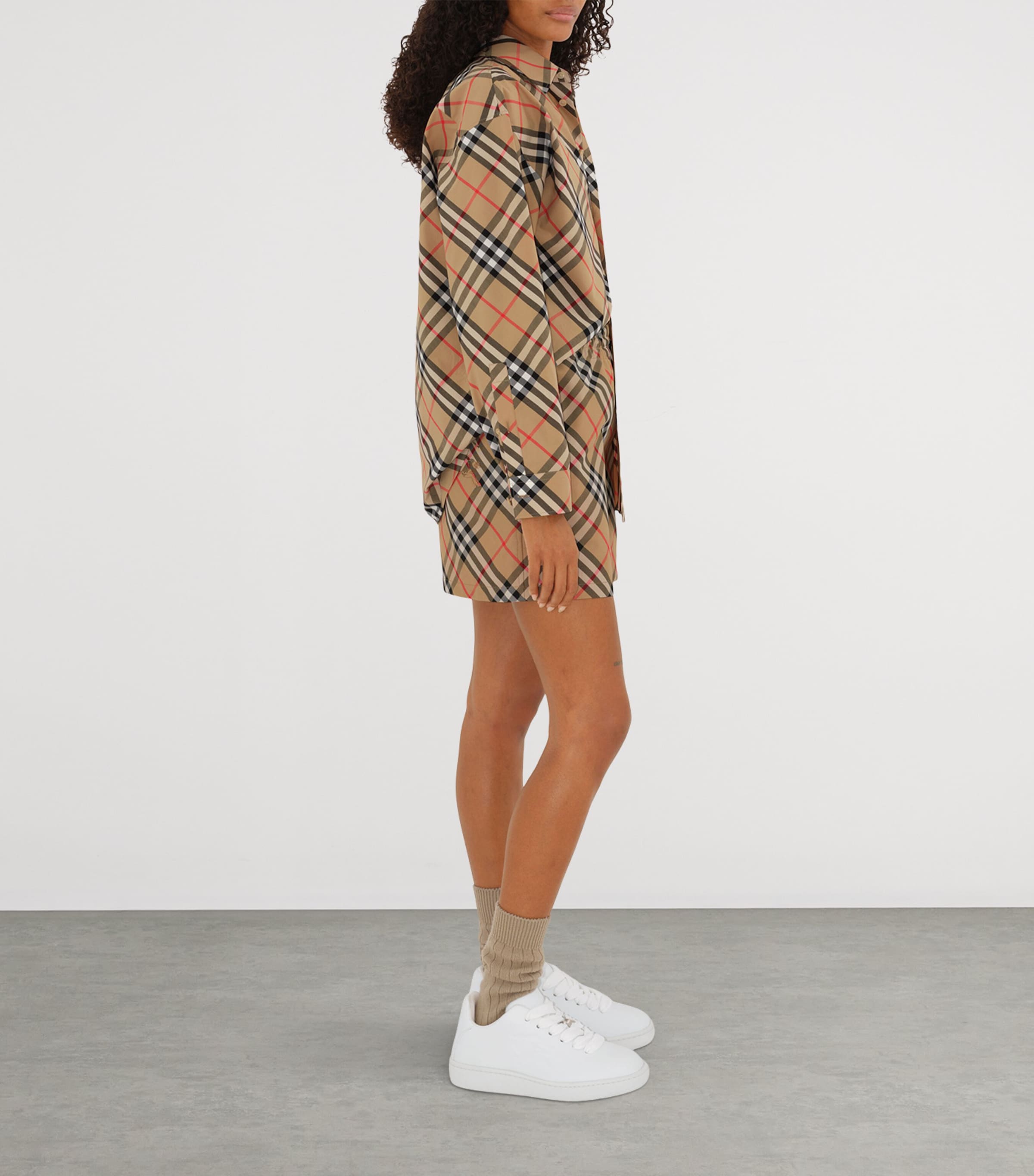 Cotton Check Shirt SAND IP CHECK Image 3