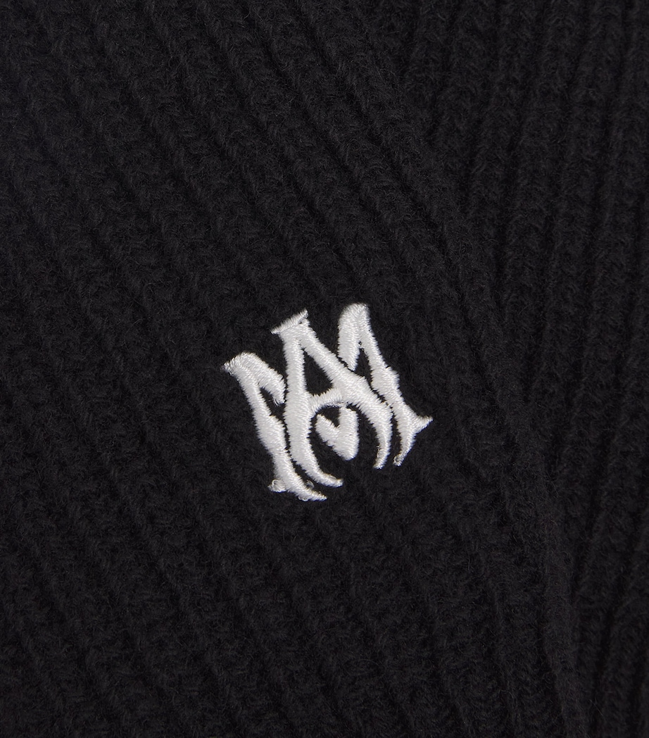 Wool Logo Gloves BLACK Image 2