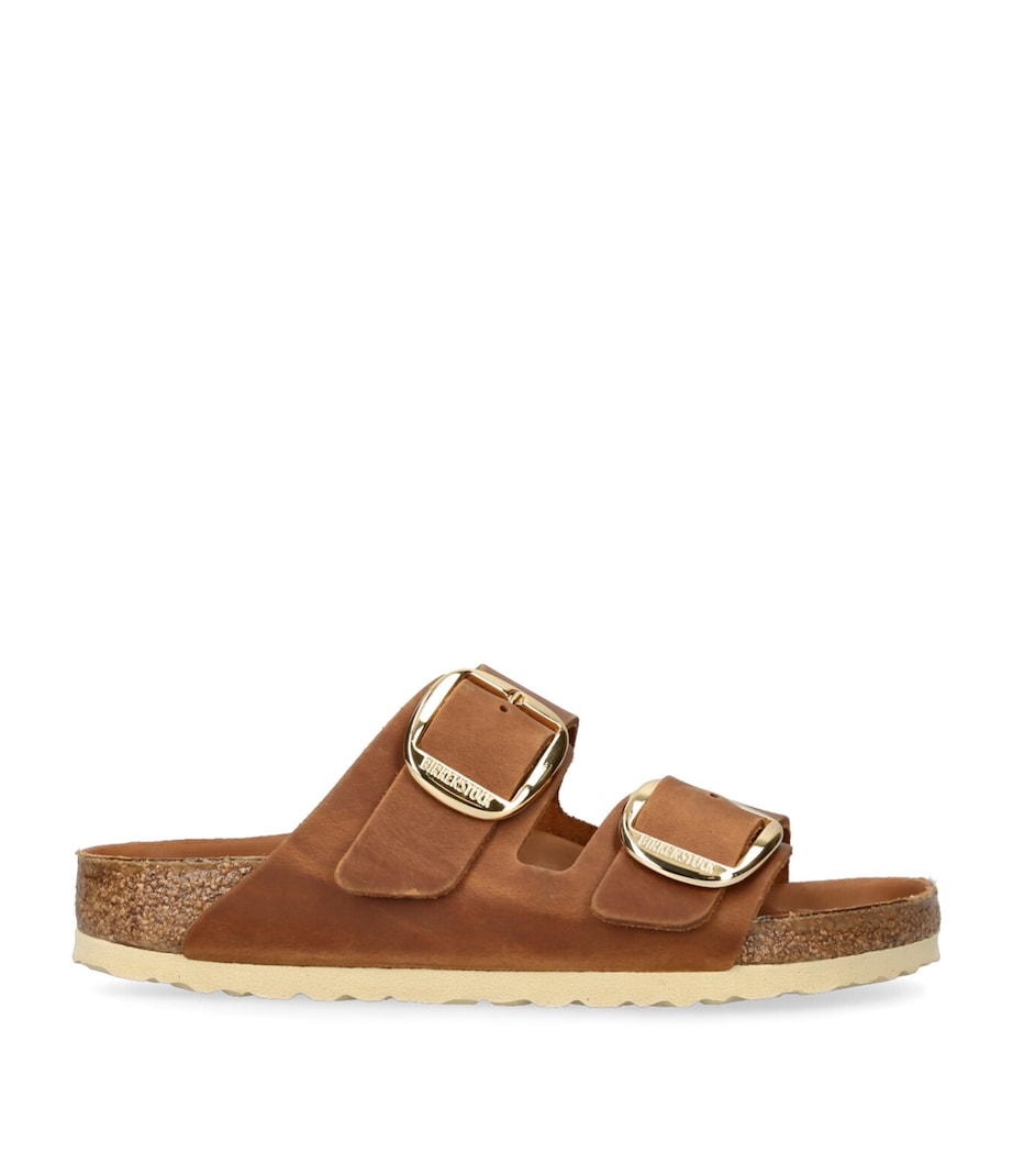 Leather Arizona Big Buckle Sandals BROWN Image 3