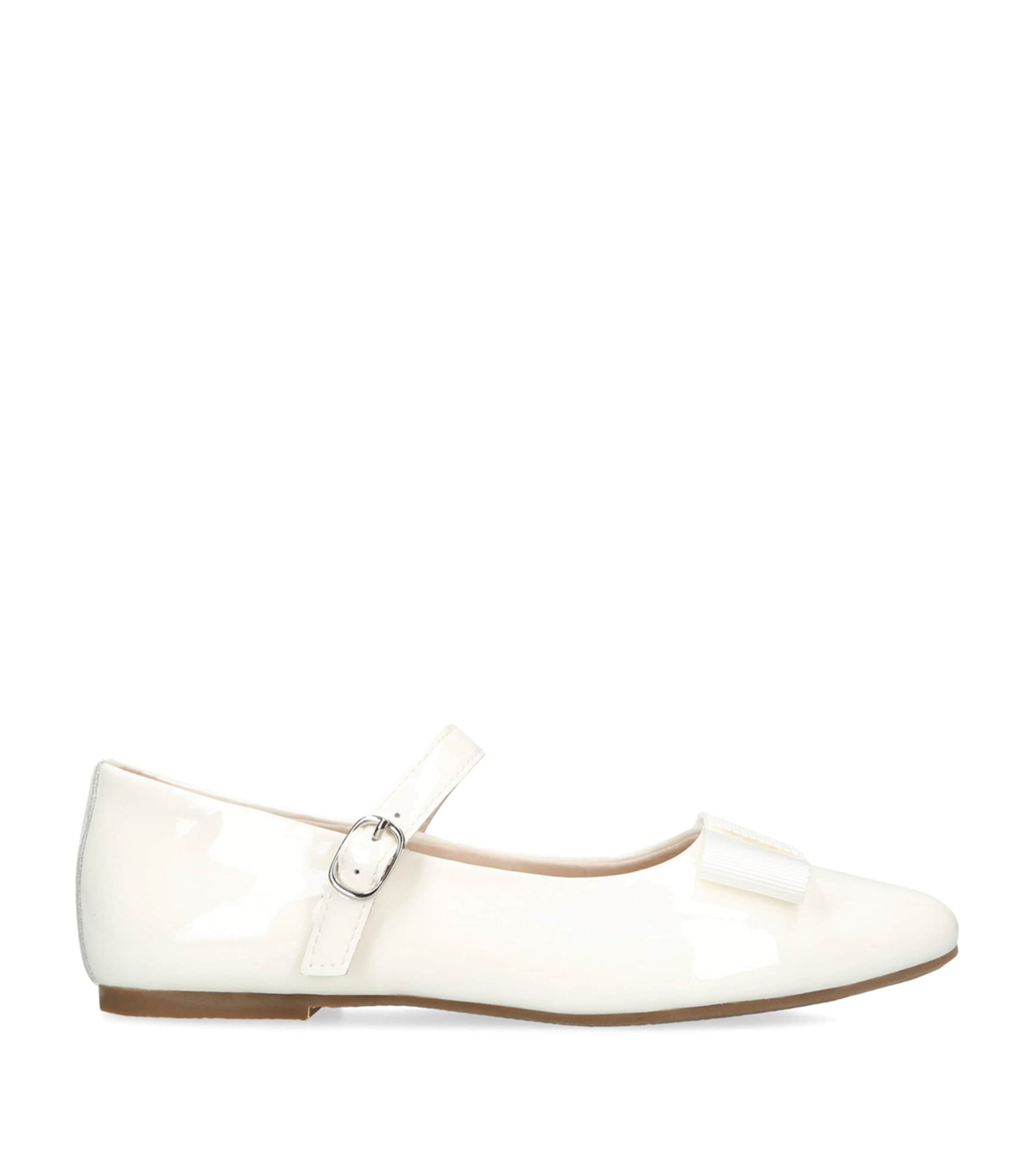 Age Of Innocence Kids' Patent Leather Ellen Ballet Flats In White