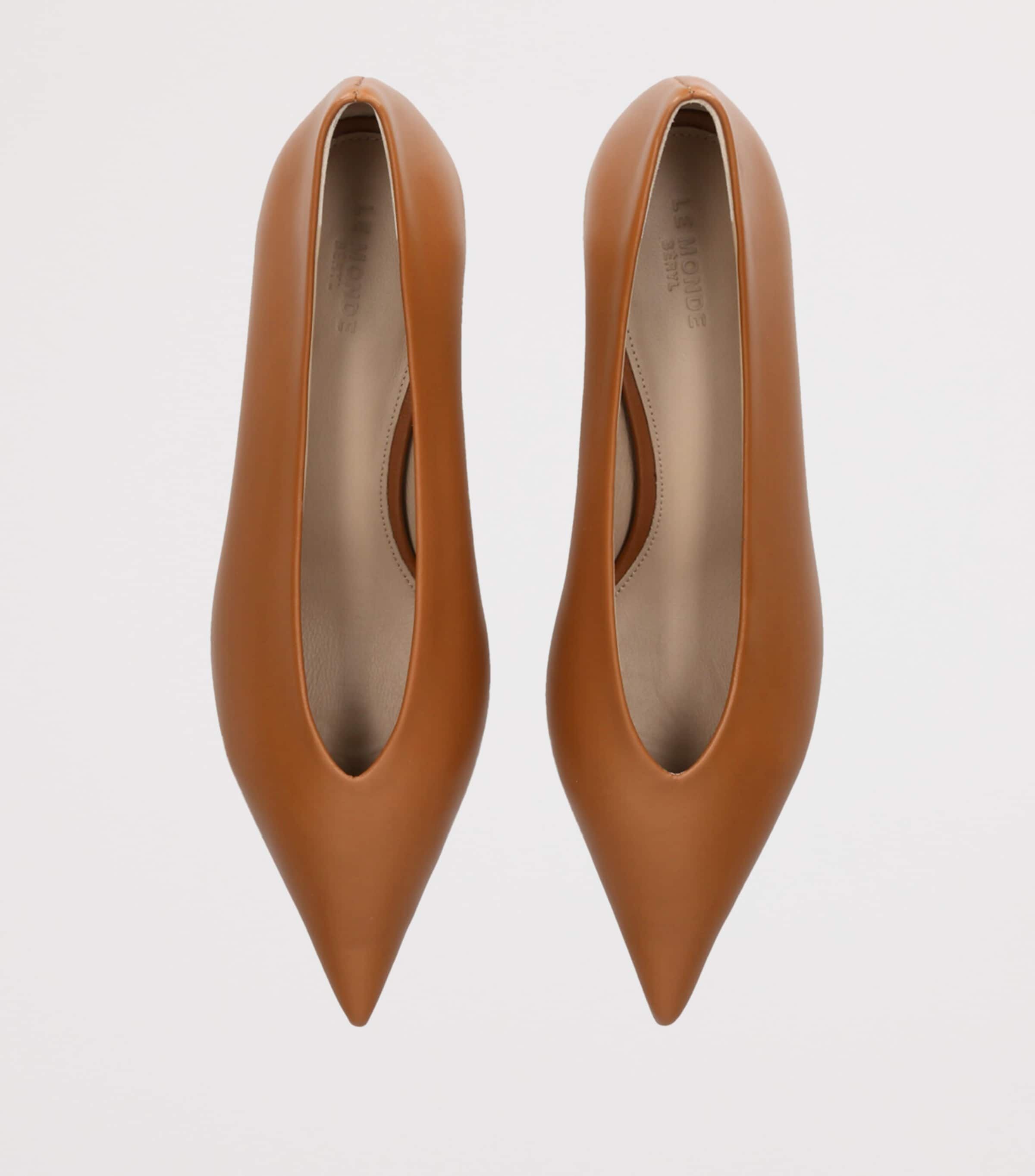 Le Monde Beryl Patent Leather Babouche Pumps 40 Camel Image 4