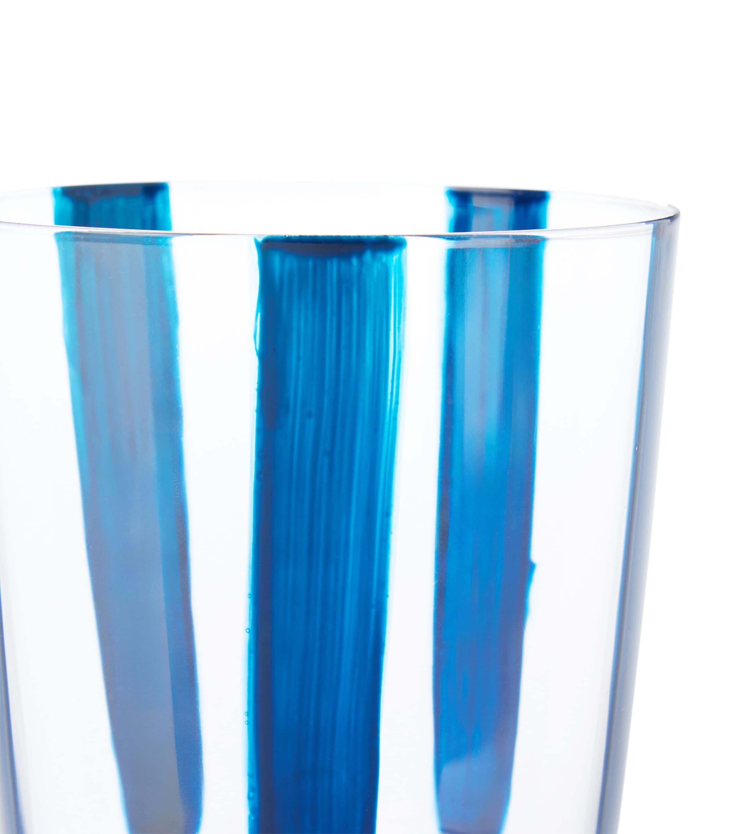 The Conran Shop Nova Stripe Tumblers (Set of 4) Navy / Clear Image 5