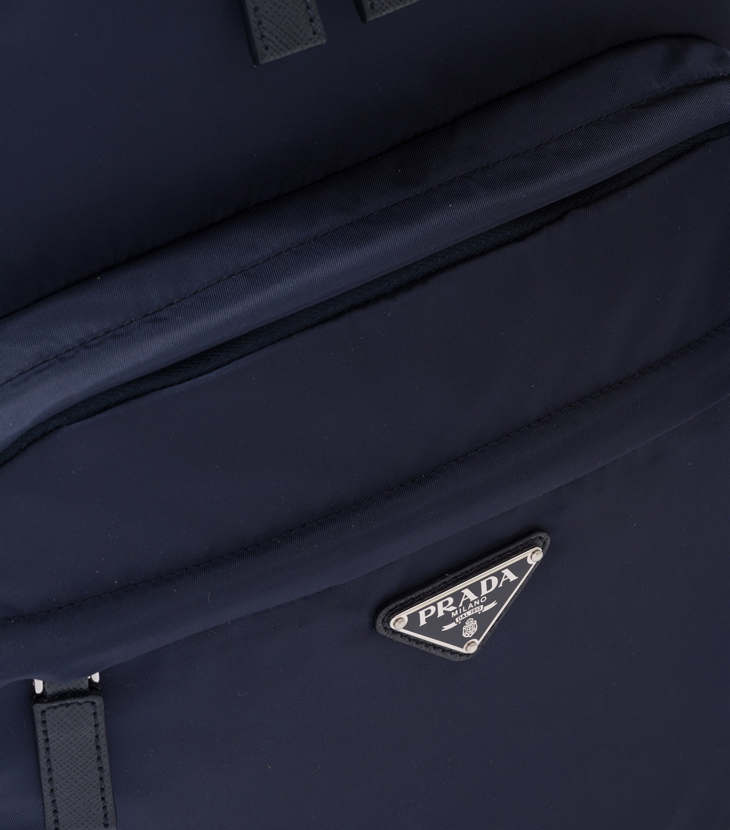 Re-Nylon and Saffiano Leather Backpack F0008 Image 6