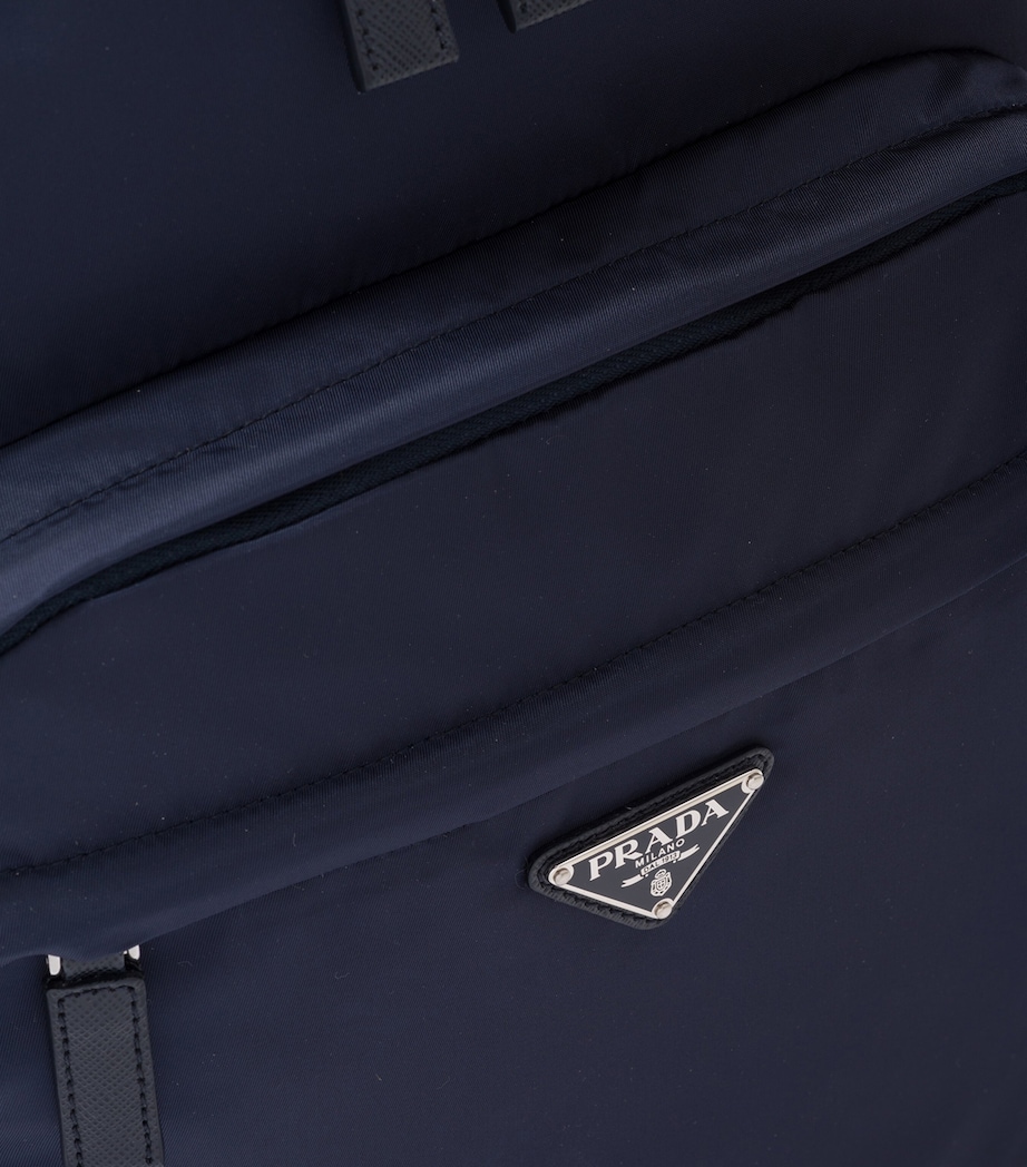 Re-Nylon and Saffiano Leather Backpack F0008 Image 6