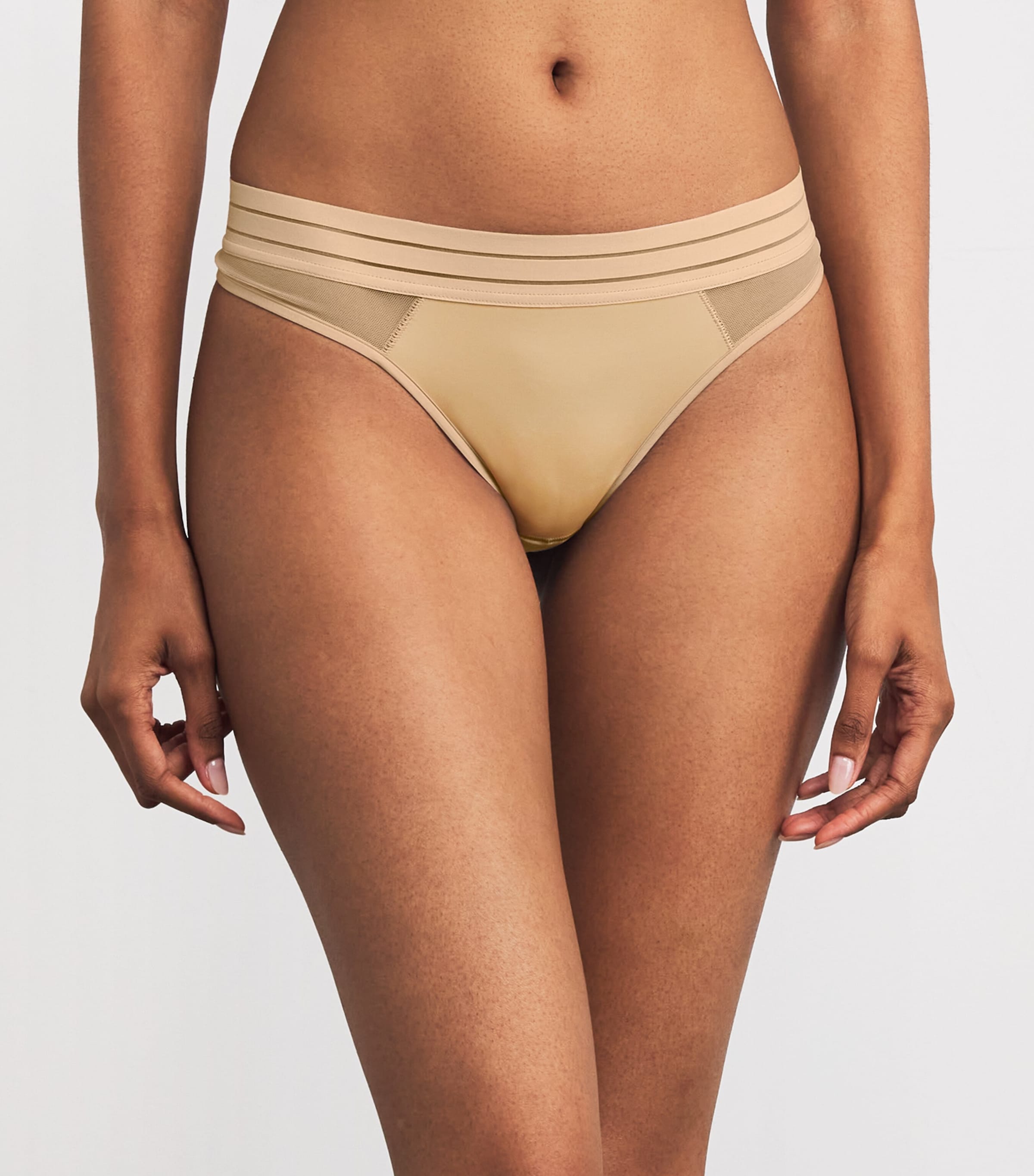 Maison Lejaby Womens Mesh-Insert Nufit Tanga Power Skin Image 2