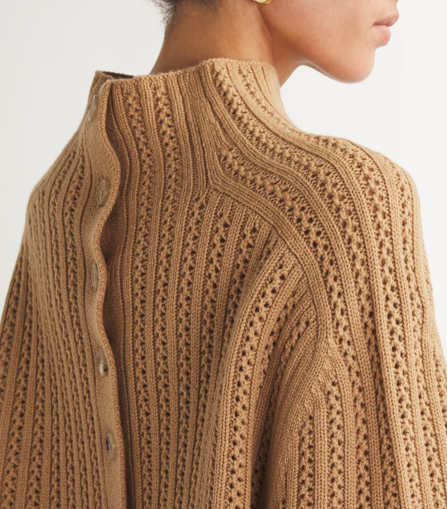 Cropped Back-Buttoned Sweater CAMEL Image 6