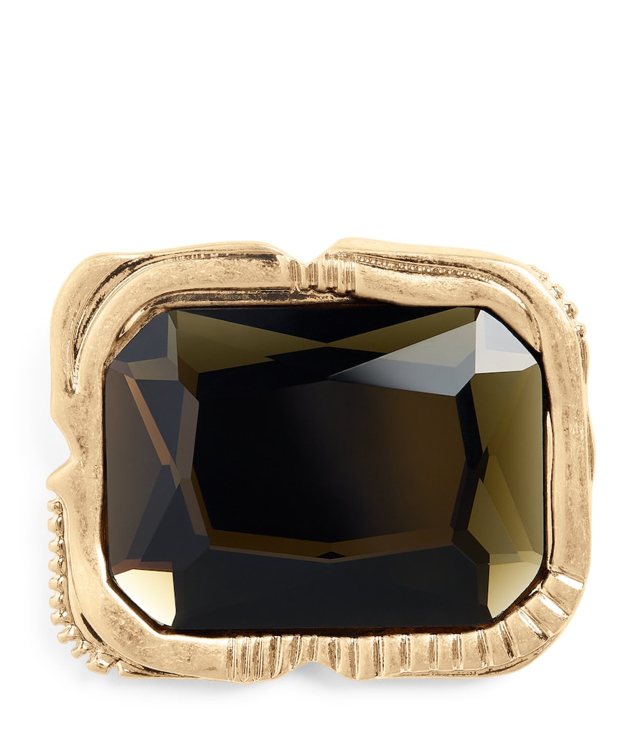 Crystal-Embellished Brooch GOLD Image 1