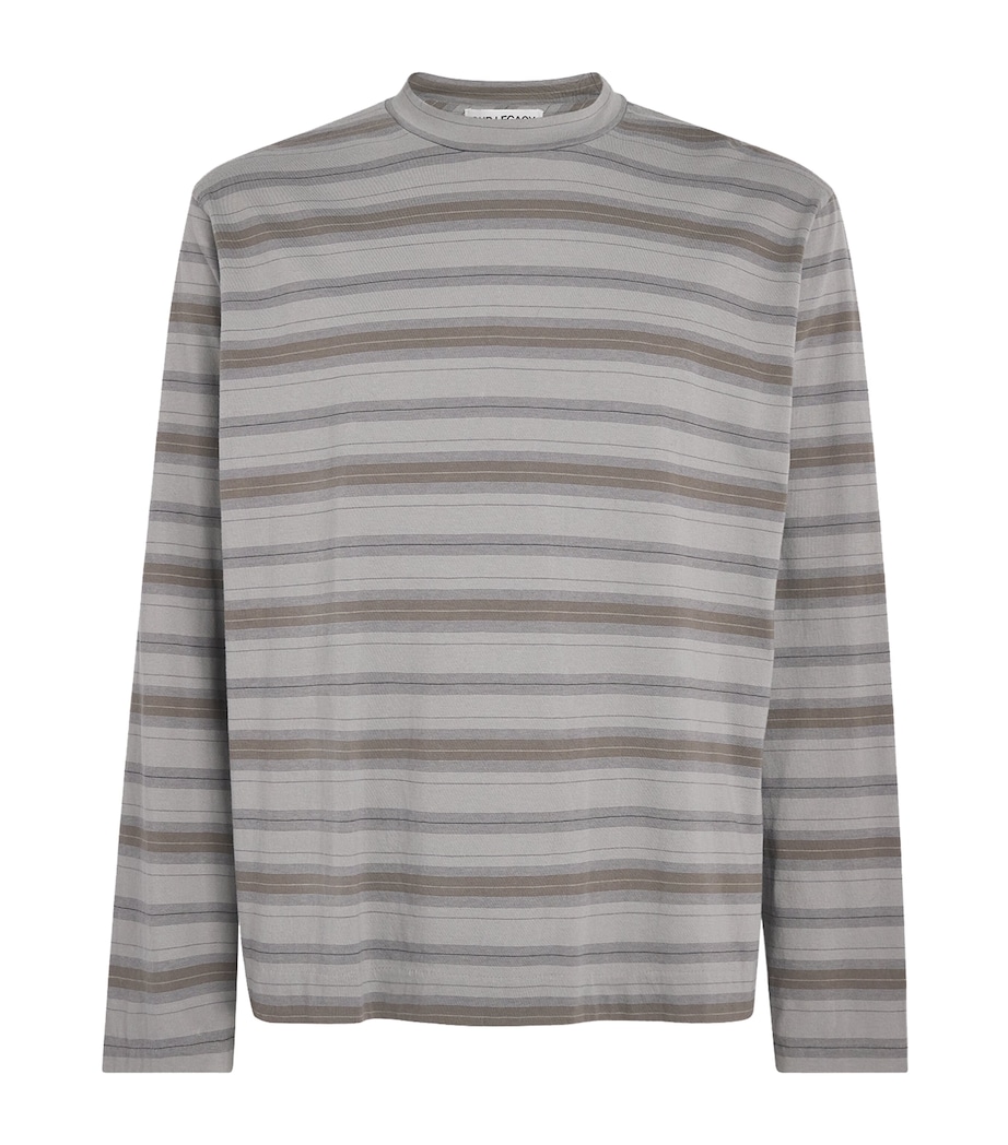 Our Legacy Mens Cotton Stripe Box Long-Sleeve T-Shirt Specture Stripe Image 1