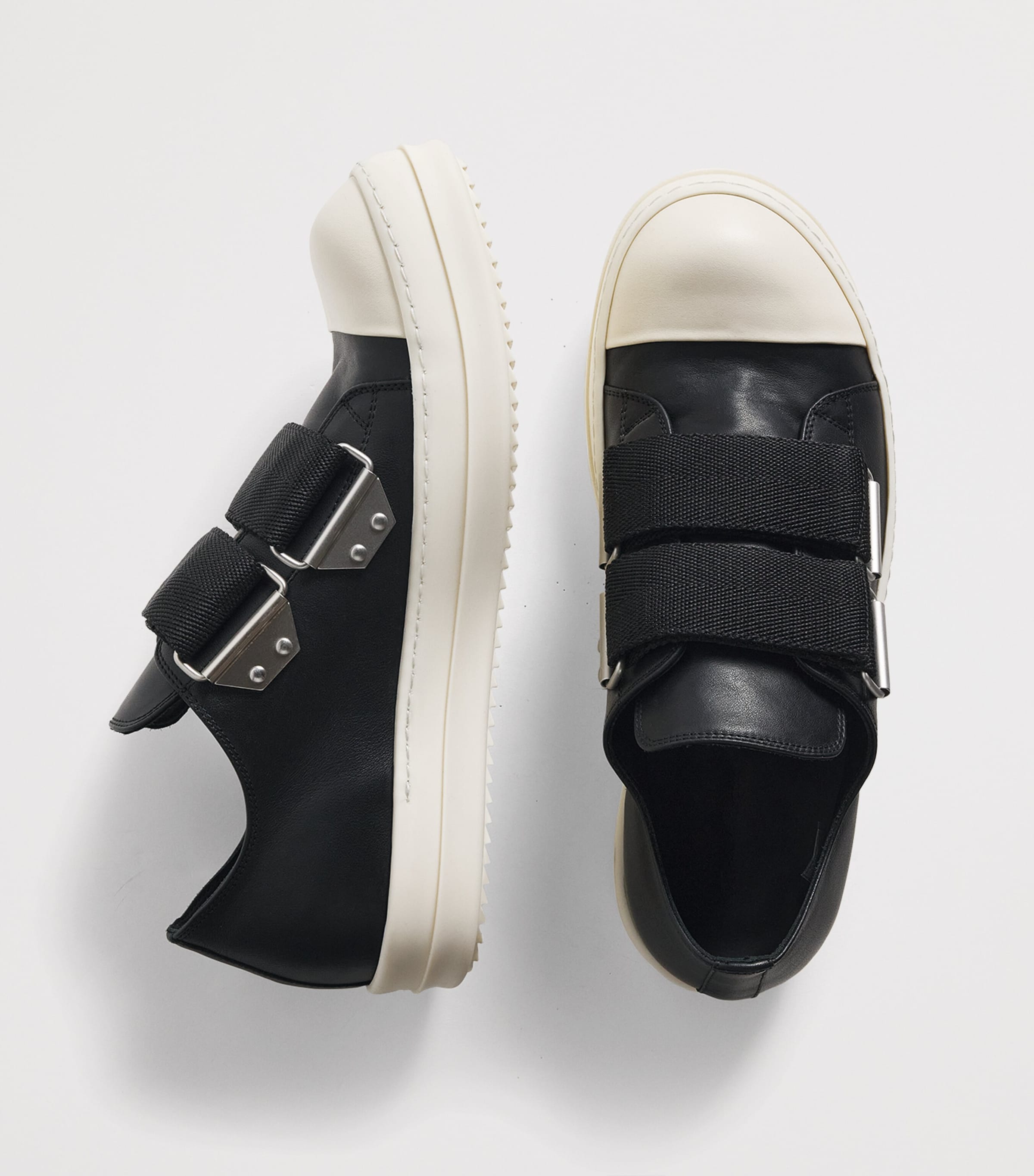 Leather Strap Sneakers BLACK/MILK/MILK/ 911 Image 3