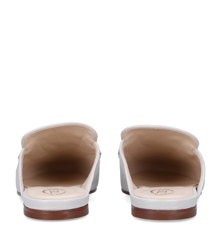 Leather Slippers WHITE Image 2