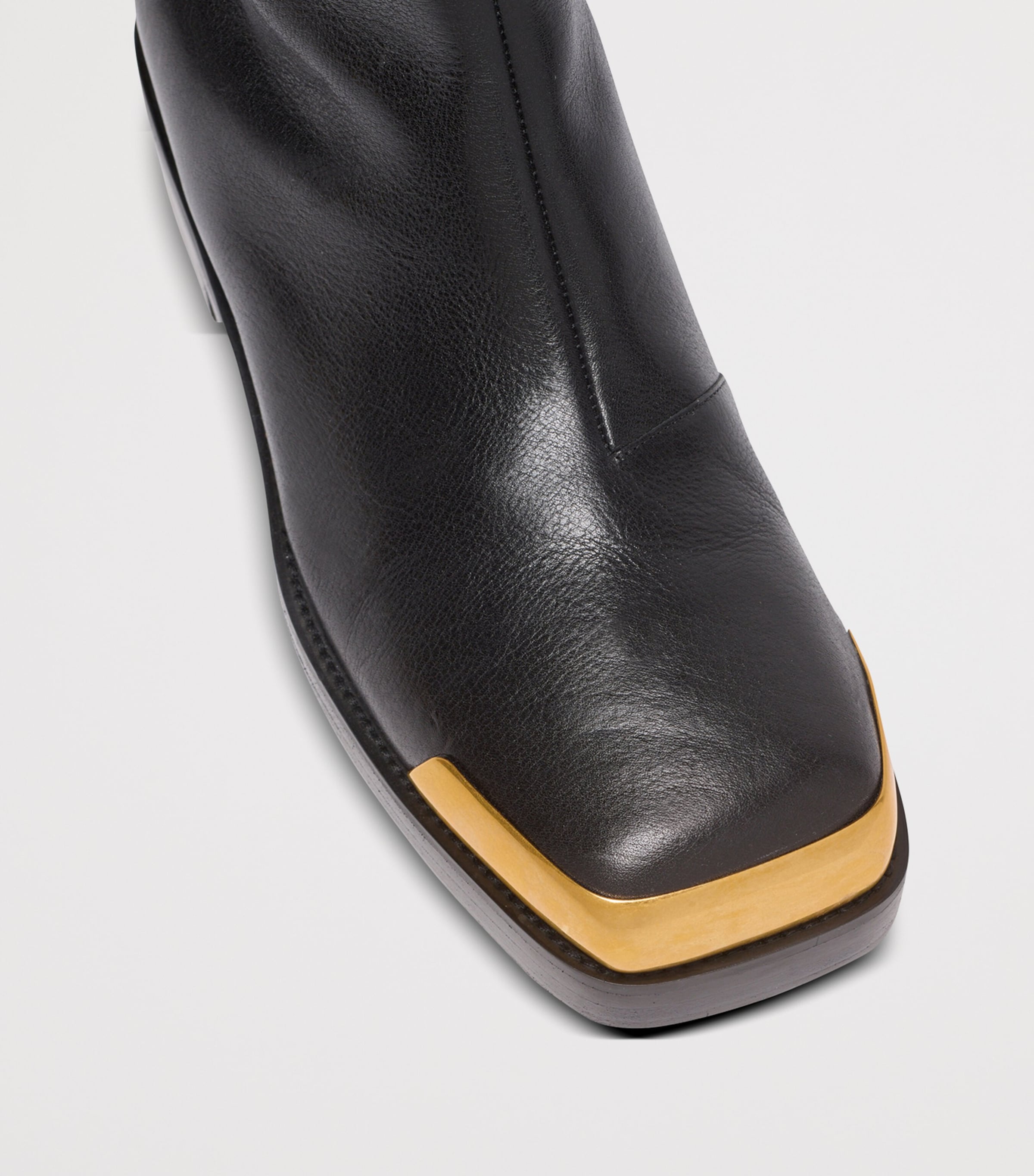 Leather Square Toe Boots 0PA NOIR Image 8