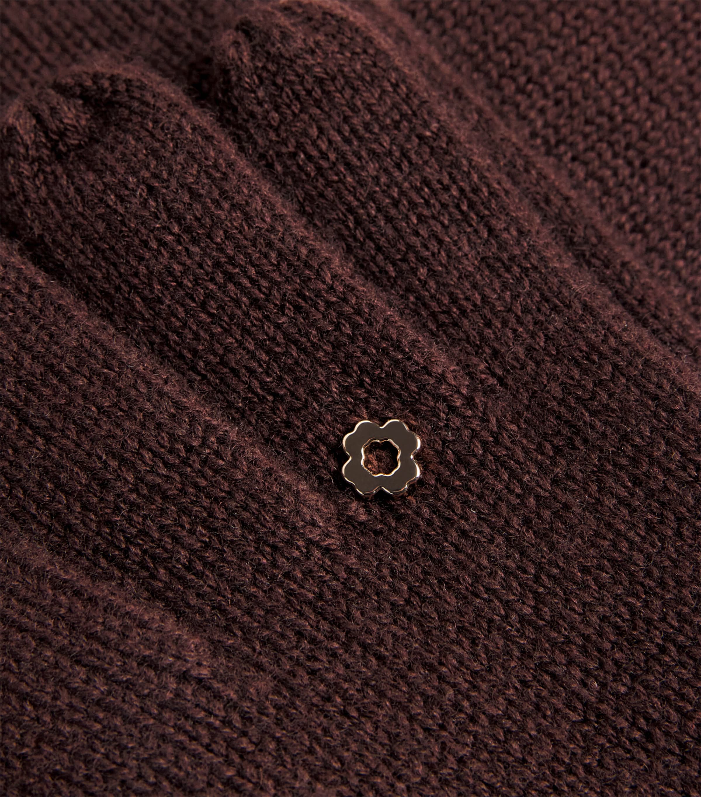 Long Wool-Cashmere Gloves DARK BROWN Image 2