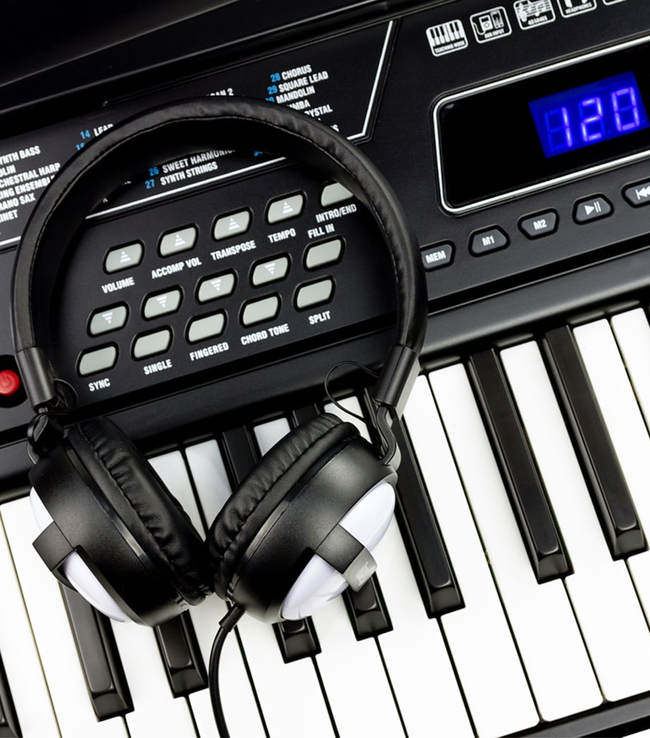 61-Key Keyboard Piano with Stand, Stool & Headphones MULTI Image 2