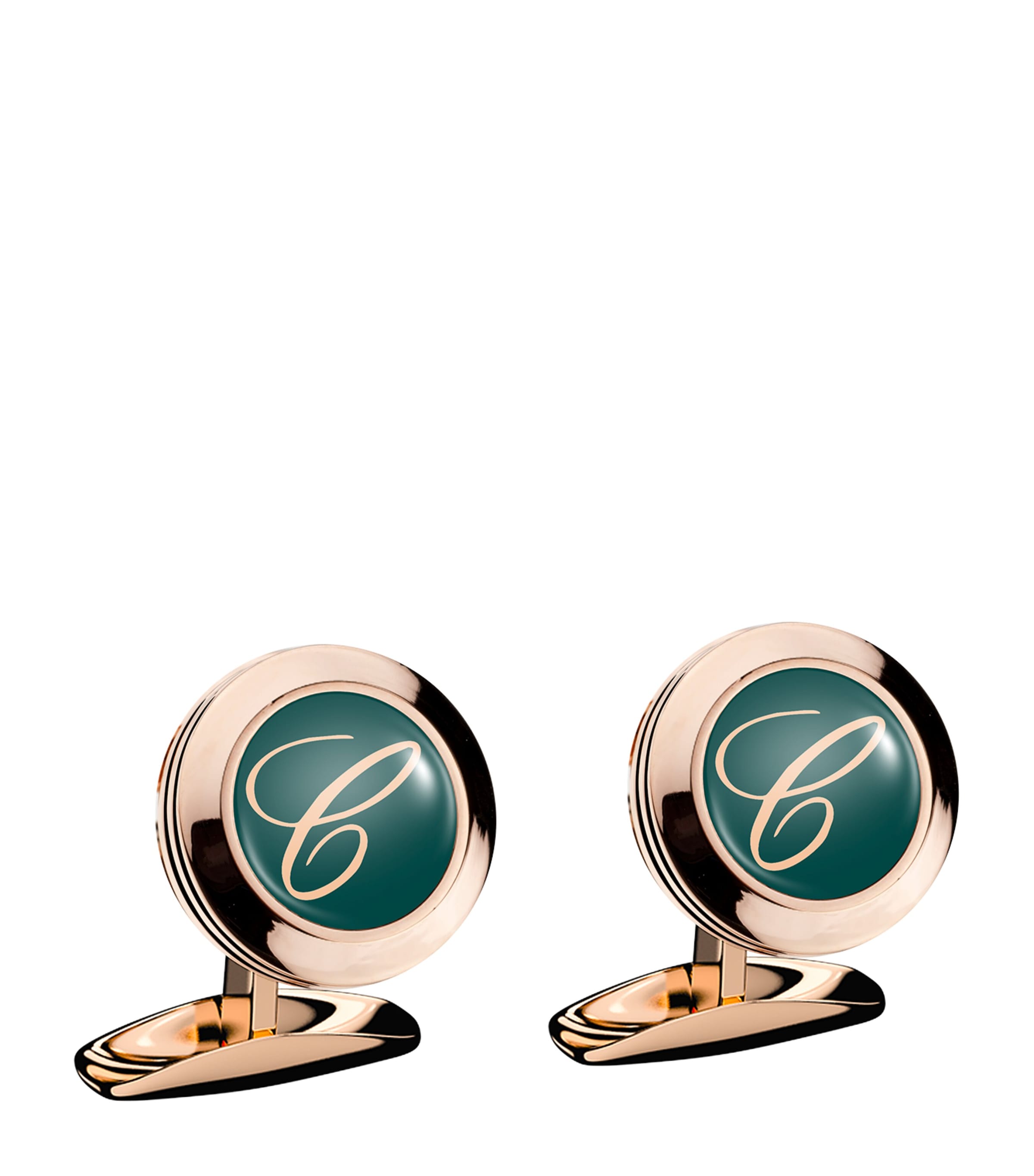 Chopard Classic Round Cufflinks In Green